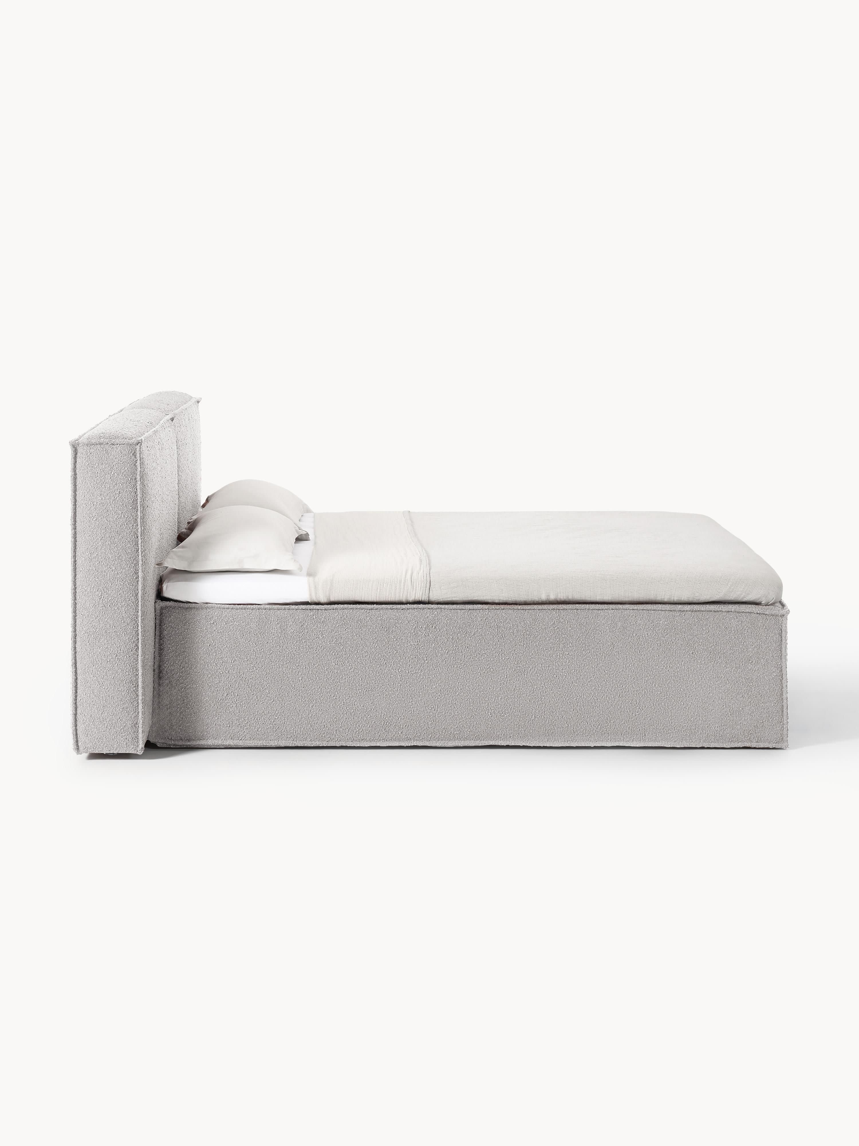 Bouclé-Boxspringbett Lennon