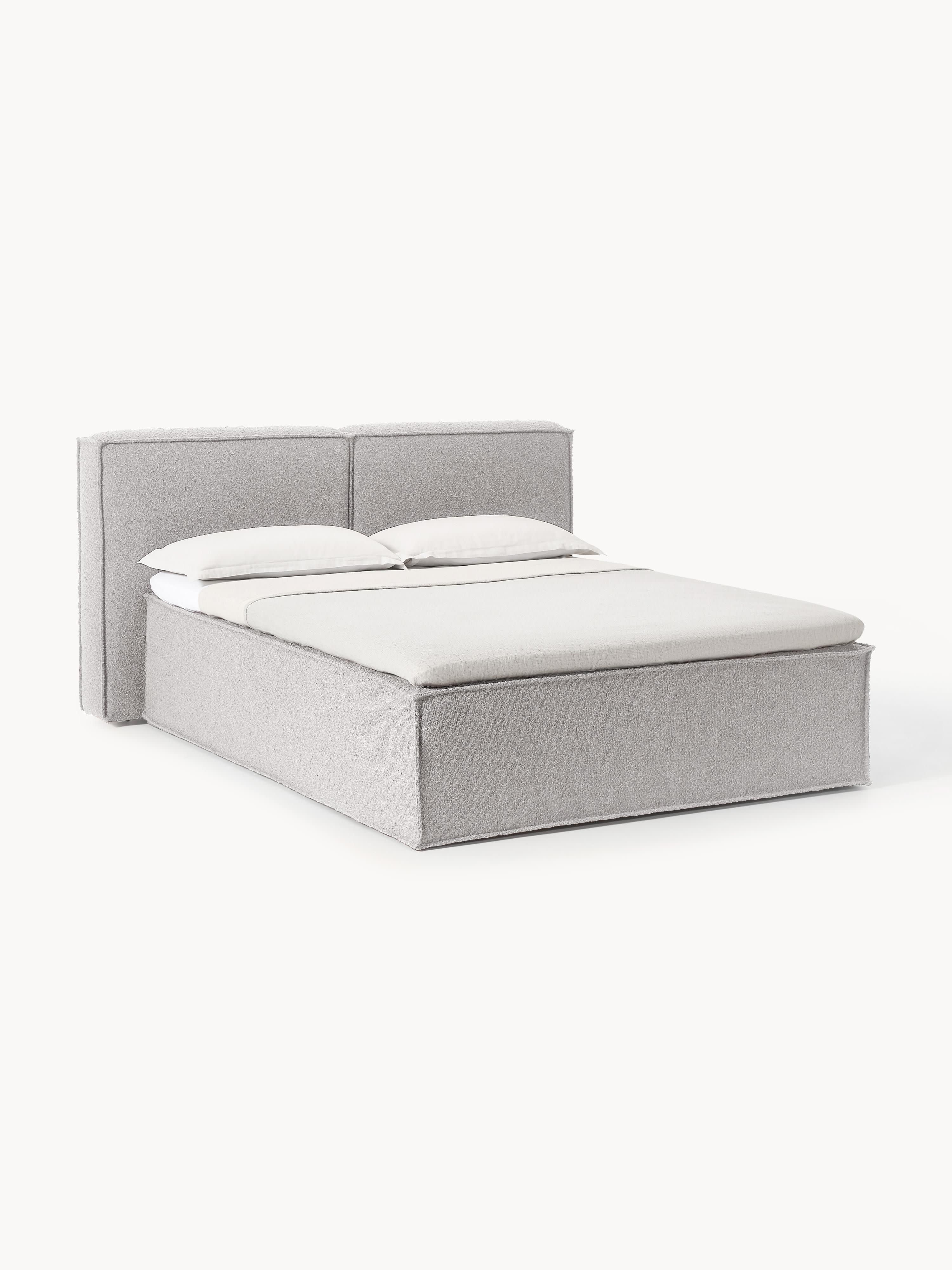 Galeriebild 1 - Bouclé-Boxspringbett Lennon