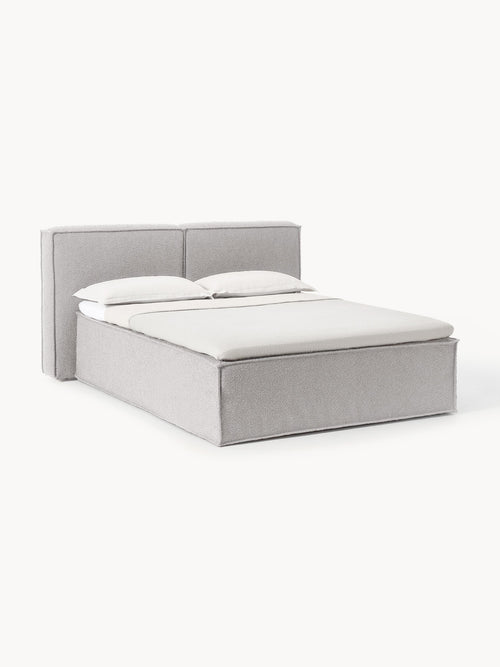 Galeriebild 1 - Bouclé-Boxspringbett Lennon