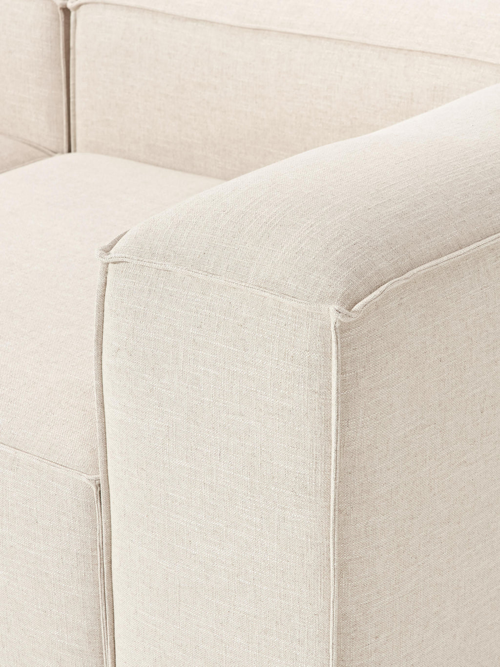 Modulares Sofa Lennon (4-Sitzer) aus Leinen-Mix