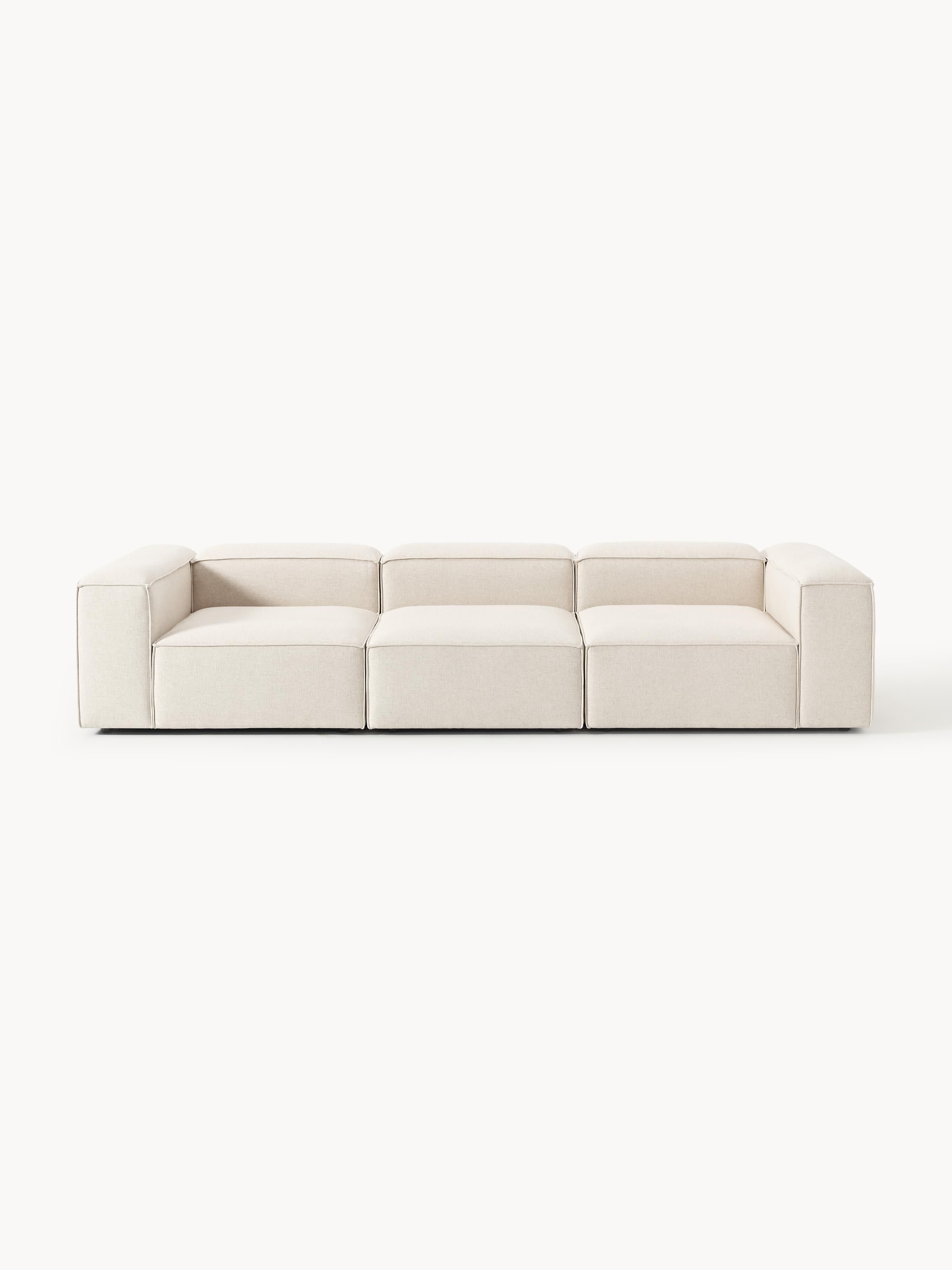 Galeriebild 1 - Modulares Sofa Lennon (4-Sitzer) aus Leinen-Mix