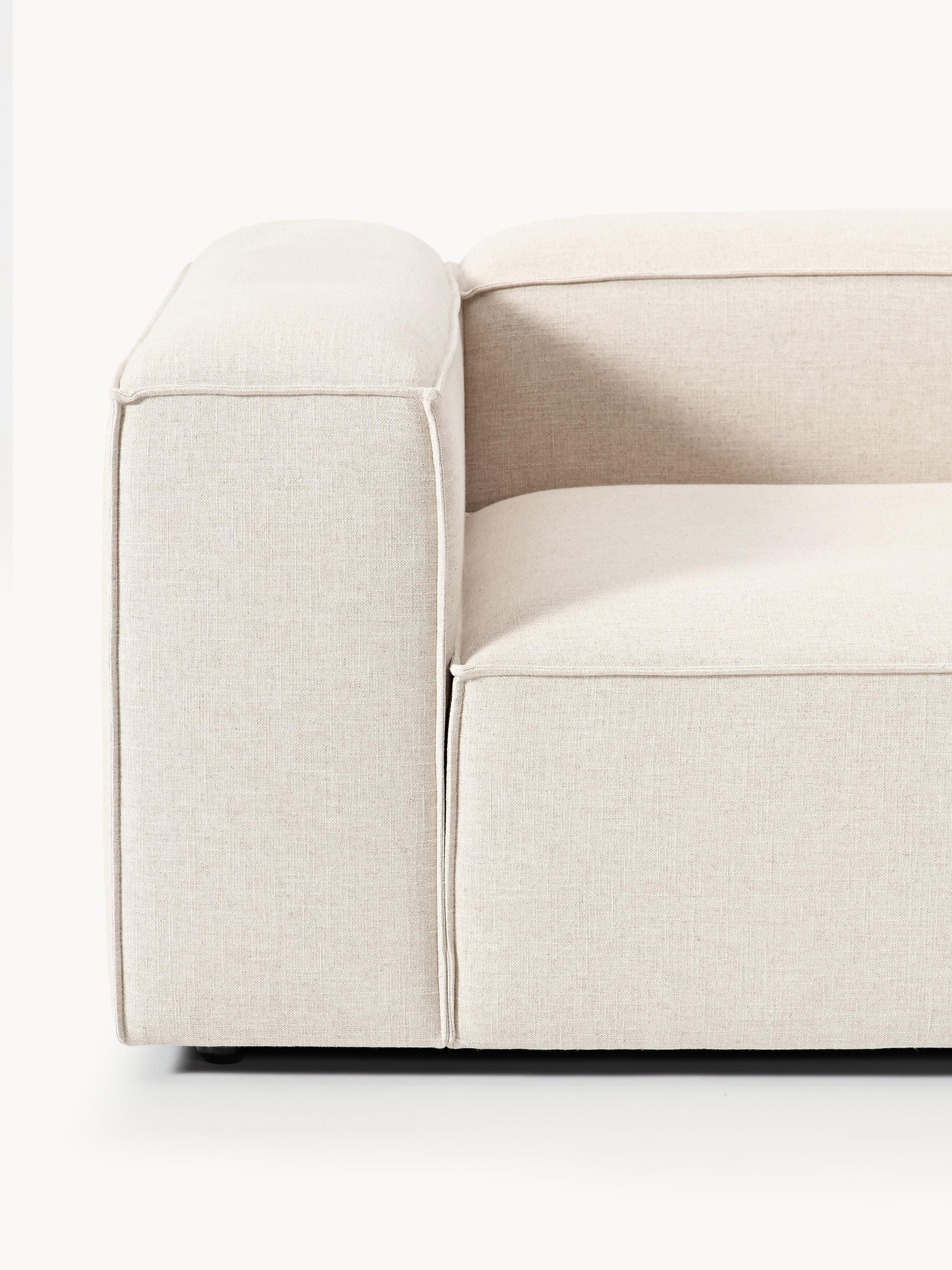 Modulares Sofa Lennon (4-Sitzer) aus Leinen-Mix
