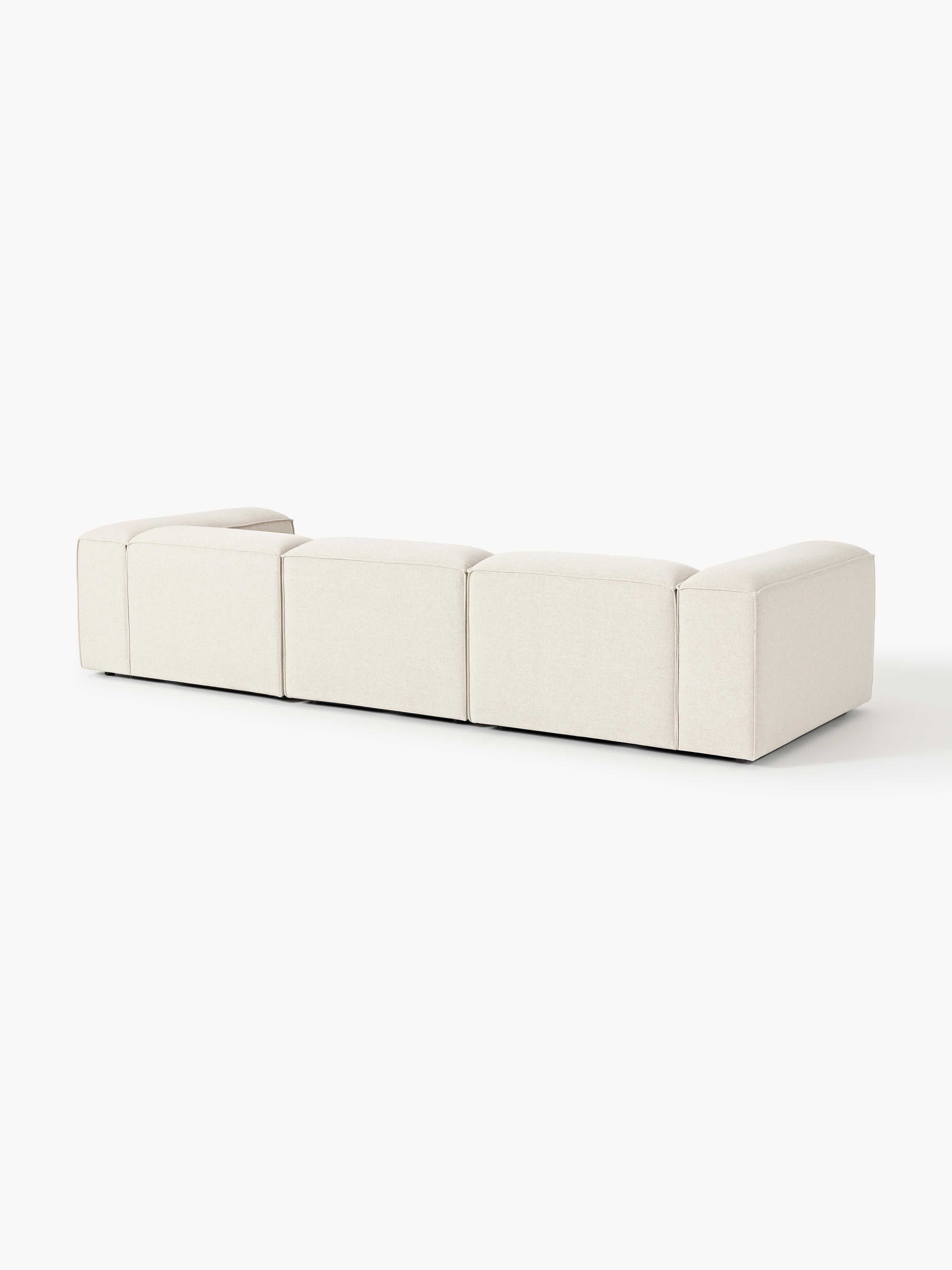Modulares Sofa Lennon (4-Sitzer) aus Leinen-Mix