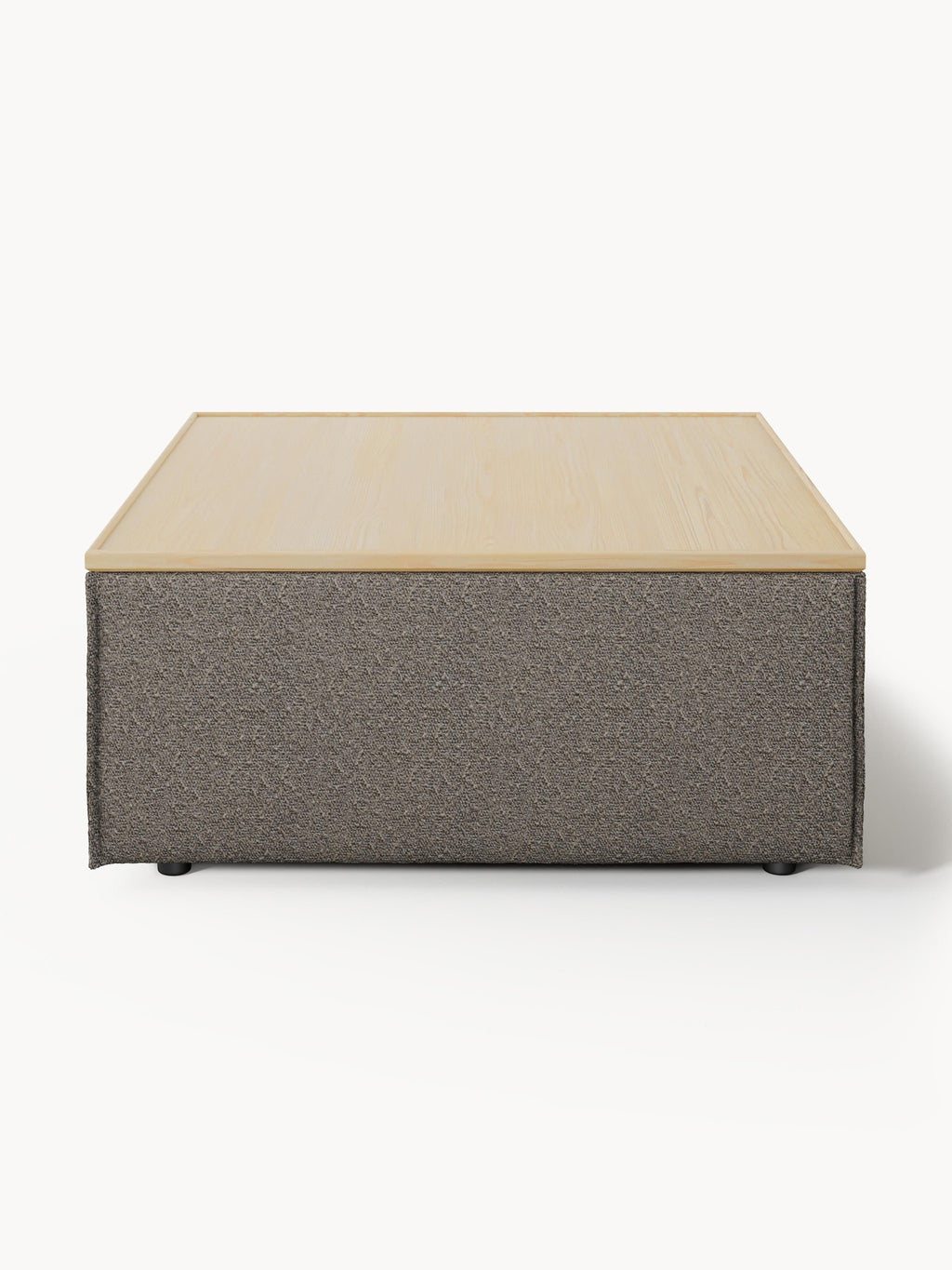 Sofa-Hocker Lennon aus Bouclé mit Stauraum