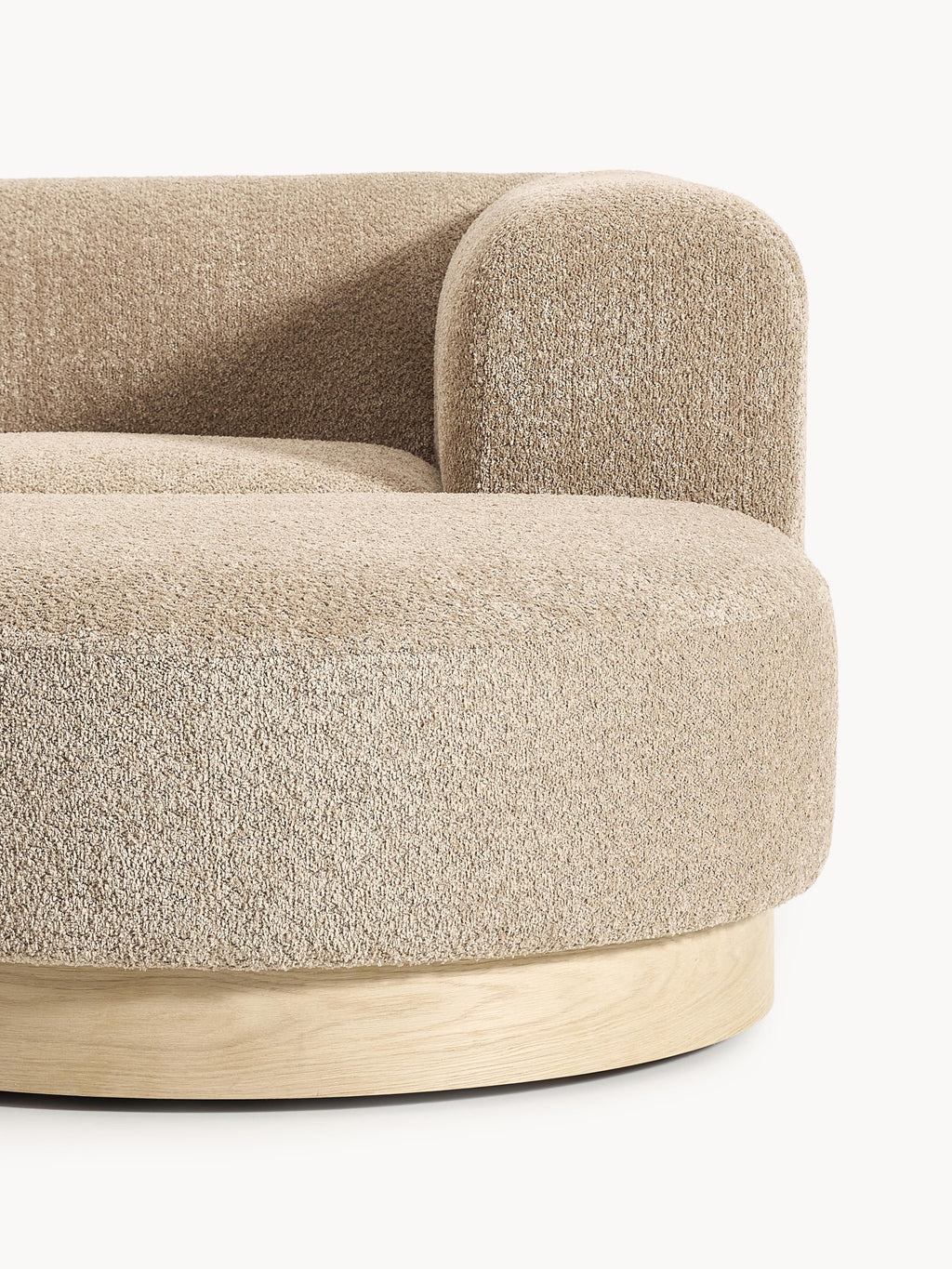 Modulares Ecksofa Natalie aus Teddy-Bouclé