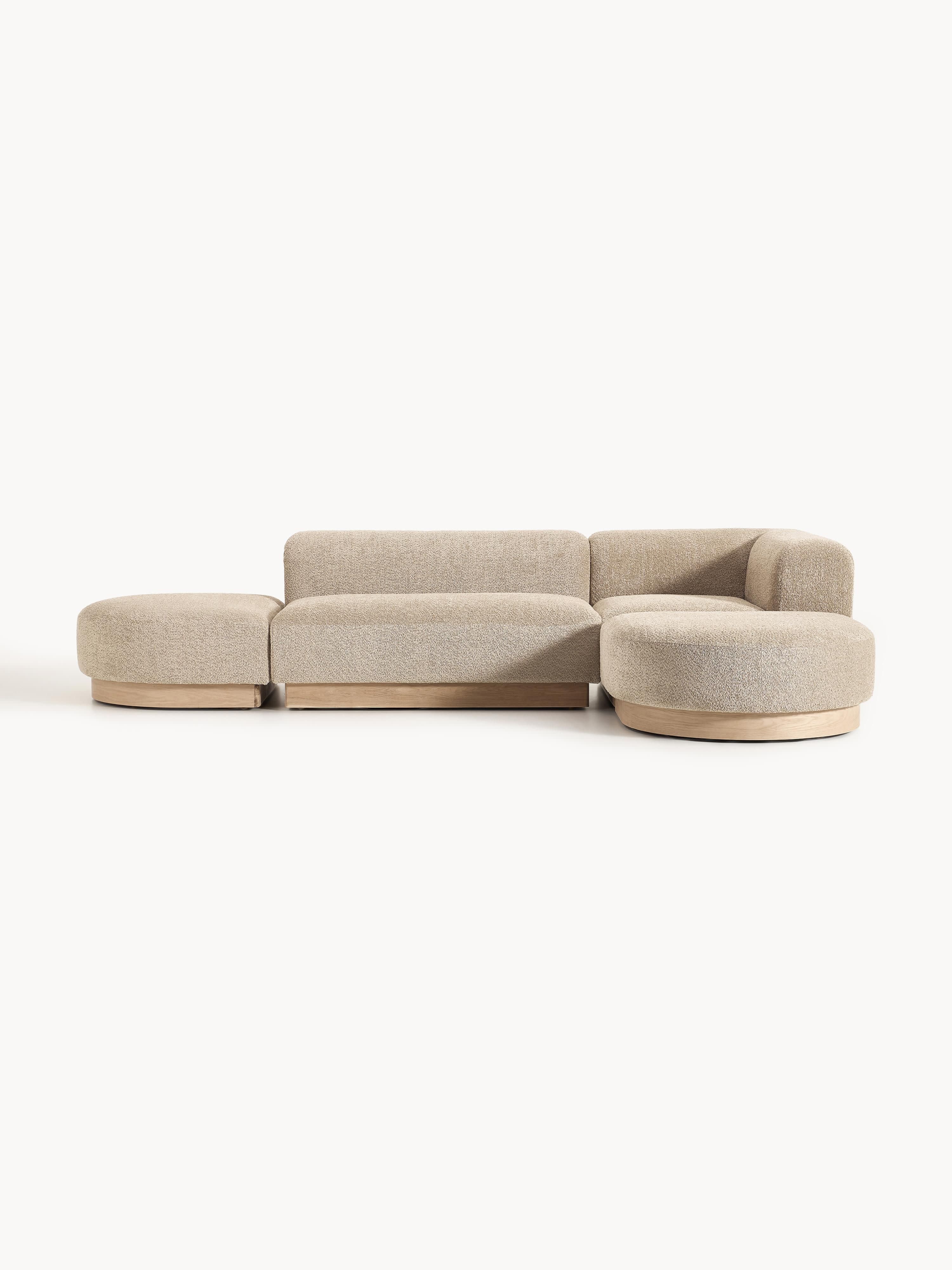 Galeriebild 1 - Modulares Ecksofa Natalie aus Teddy-Bouclé