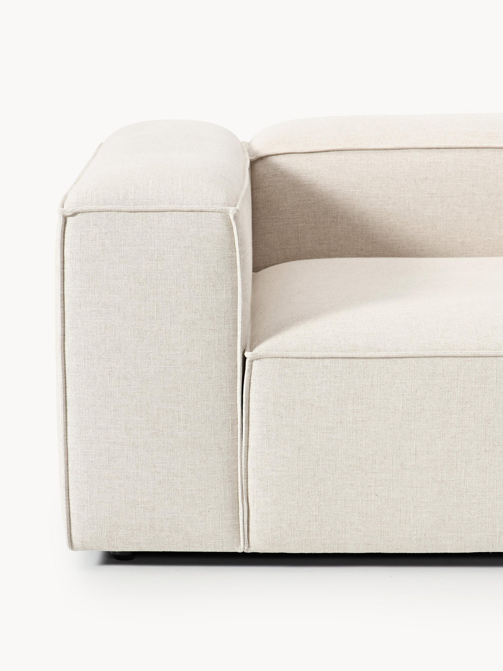 Modulares Sofa Lennon (3-Sitzer) aus Leinen-Mix