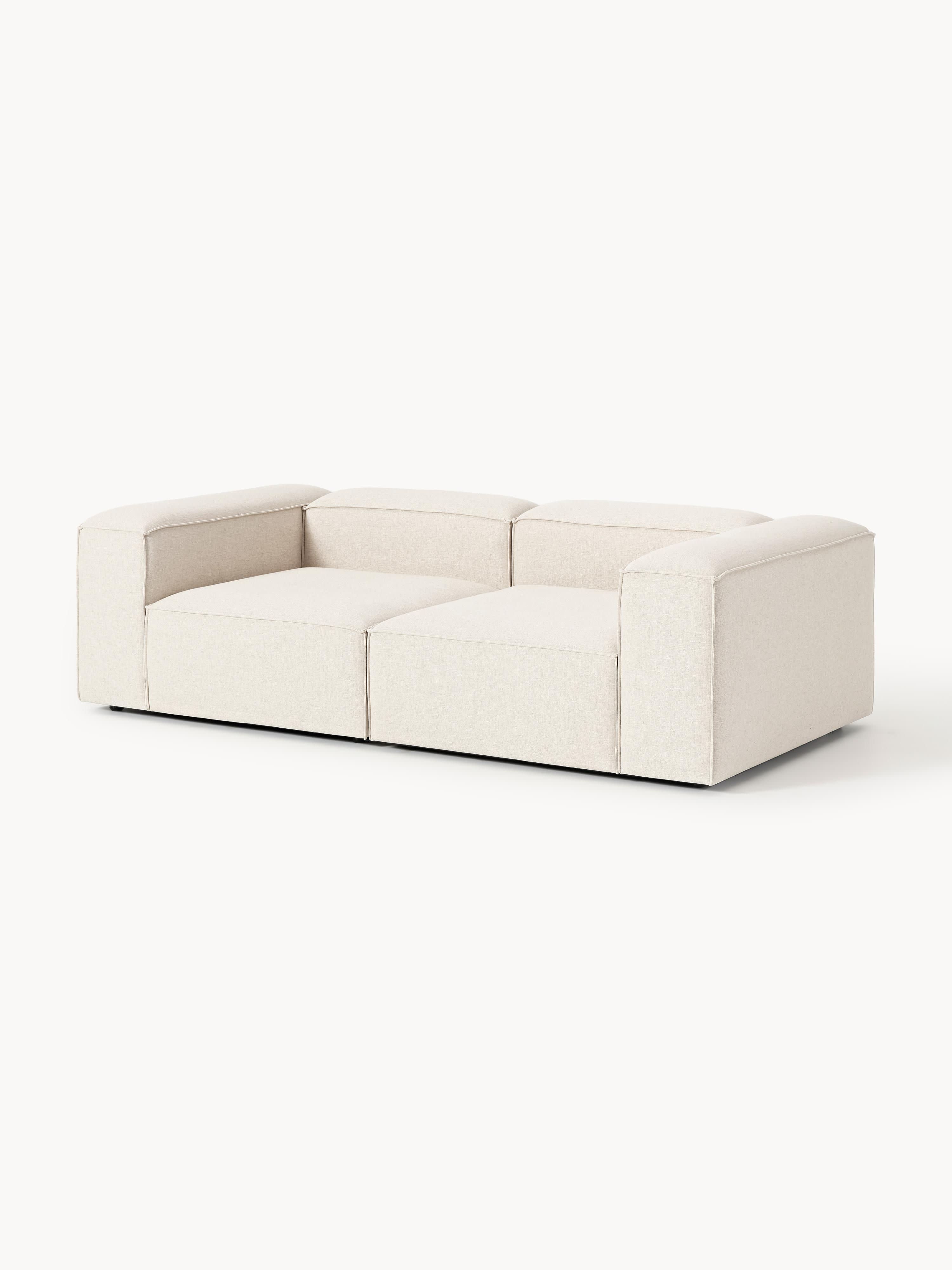 Modulares Sofa Lennon (3-Sitzer) aus Leinen-Mix