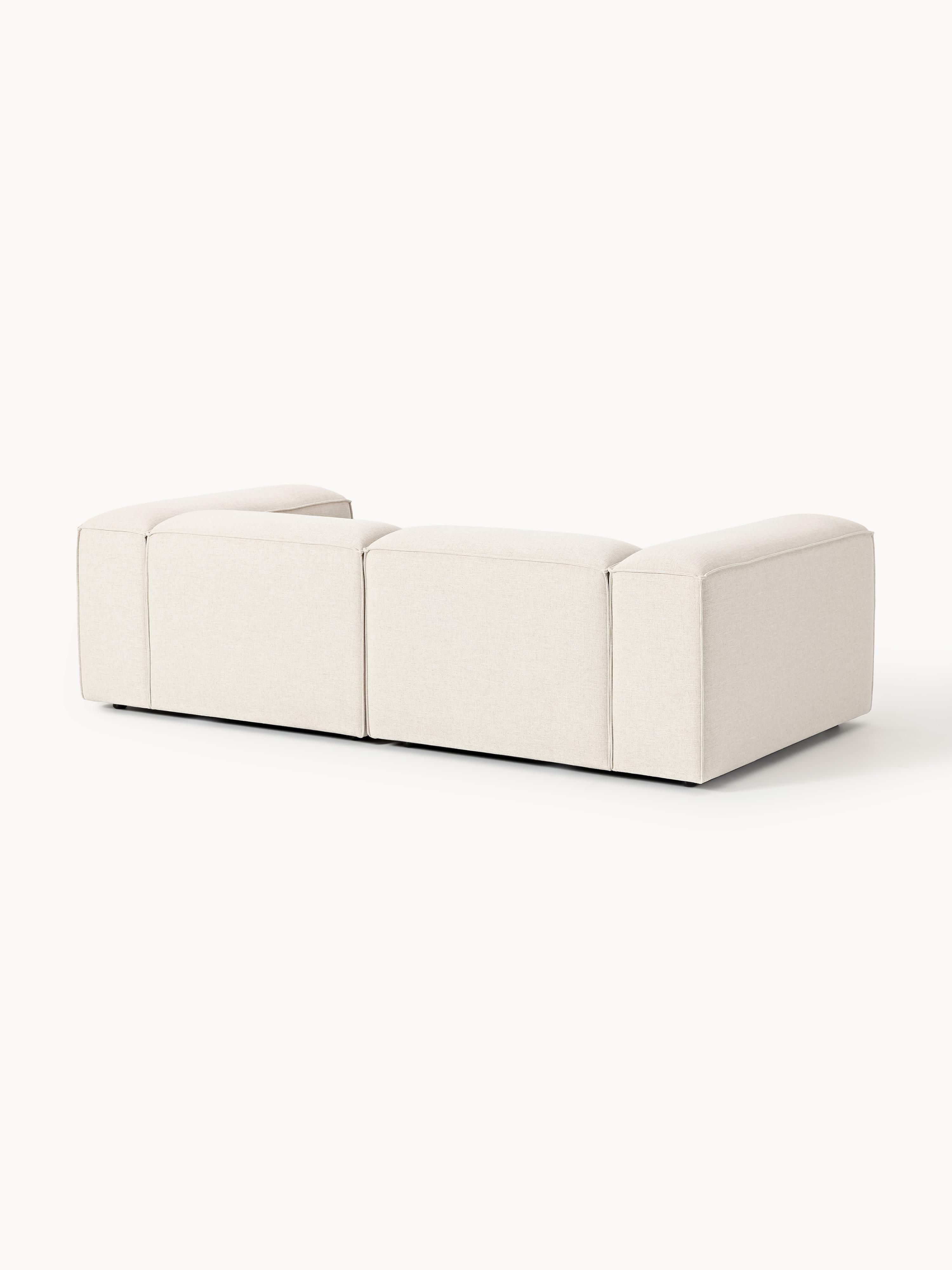 Modulares Sofa Lennon (3-Sitzer) aus Leinen-Mix