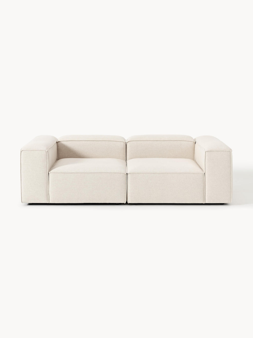 Galeriebild 1 - Modulares Sofa Lennon (3-Sitzer) aus Leinen-Mix