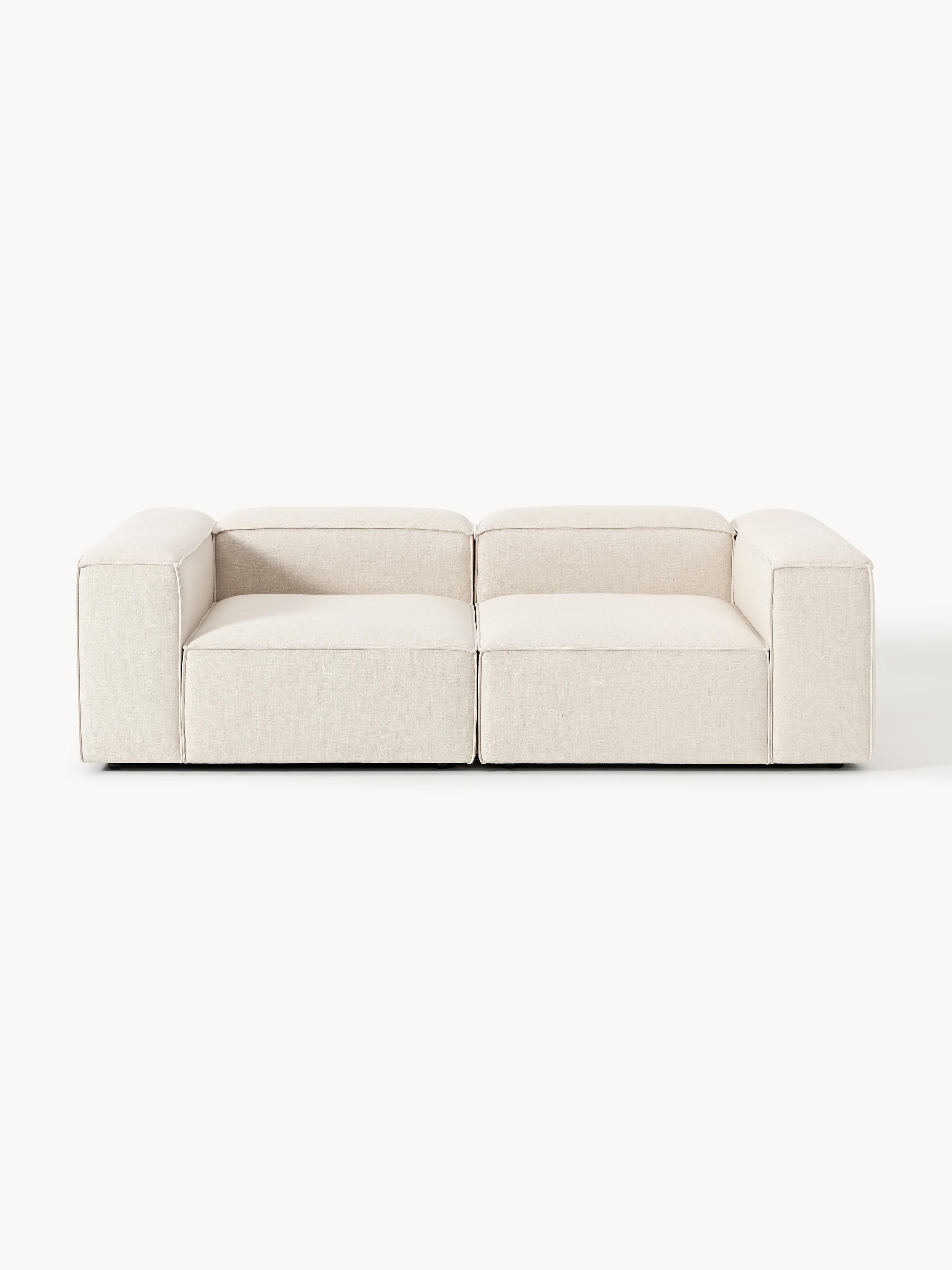 Galeriebild 1 - Modulares Sofa Lennon (3-Sitzer) aus Leinen-Mix