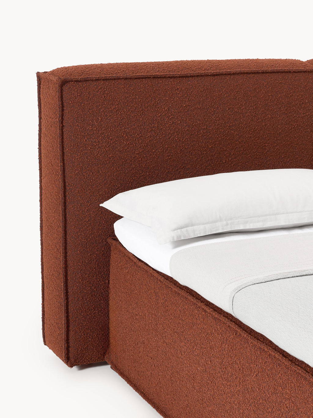 Bouclé-Boxspringbett Lennon