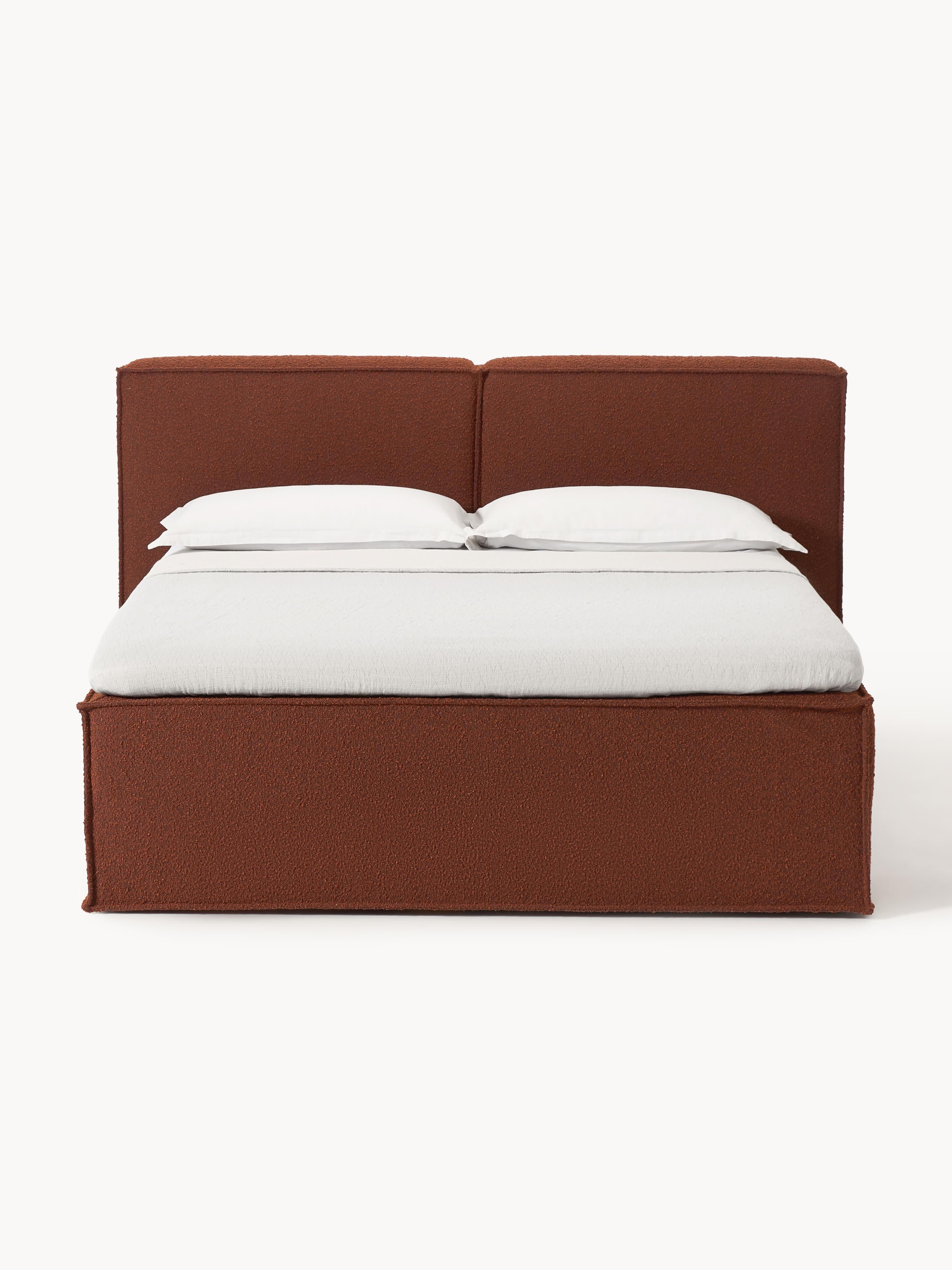 Bouclé-Boxspringbett Lennon