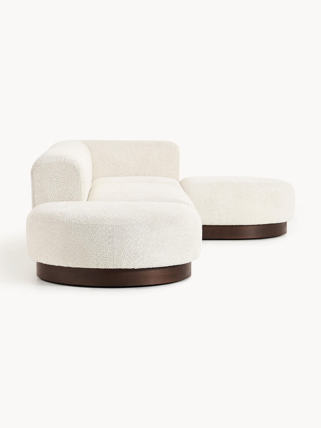 Modulares Ecksofa Natalie aus Teddy-Bouclé