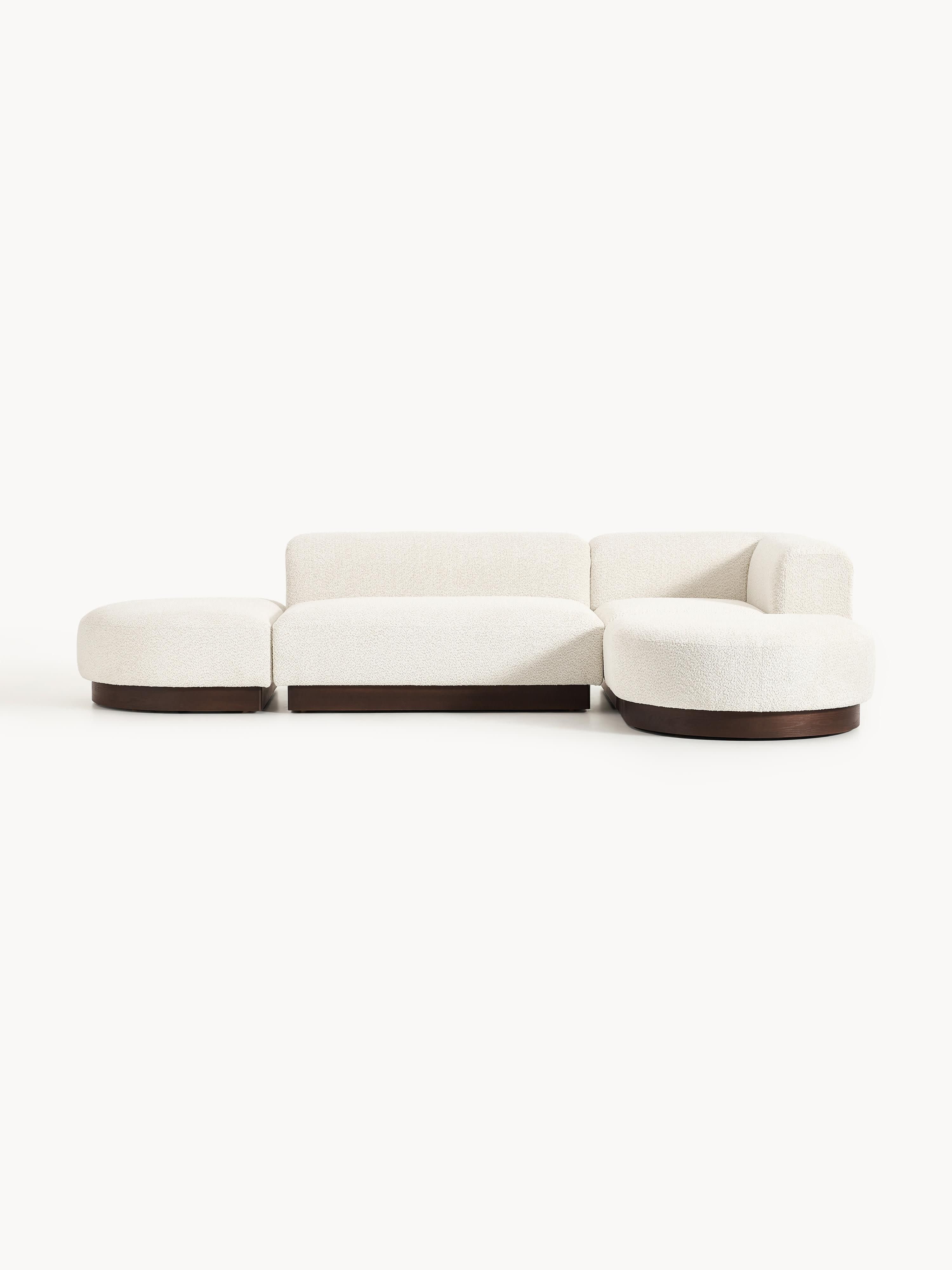 Galeriebild 1 - Modulares Ecksofa Natalie aus Teddy-Bouclé