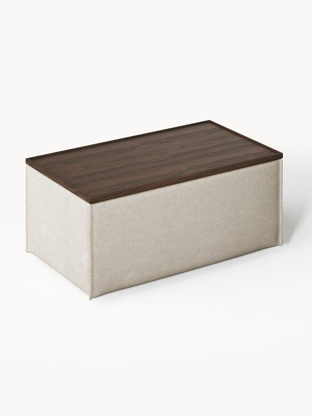 Sofa-Hocker Lennon aus Leinen-Mix mit Stauraum