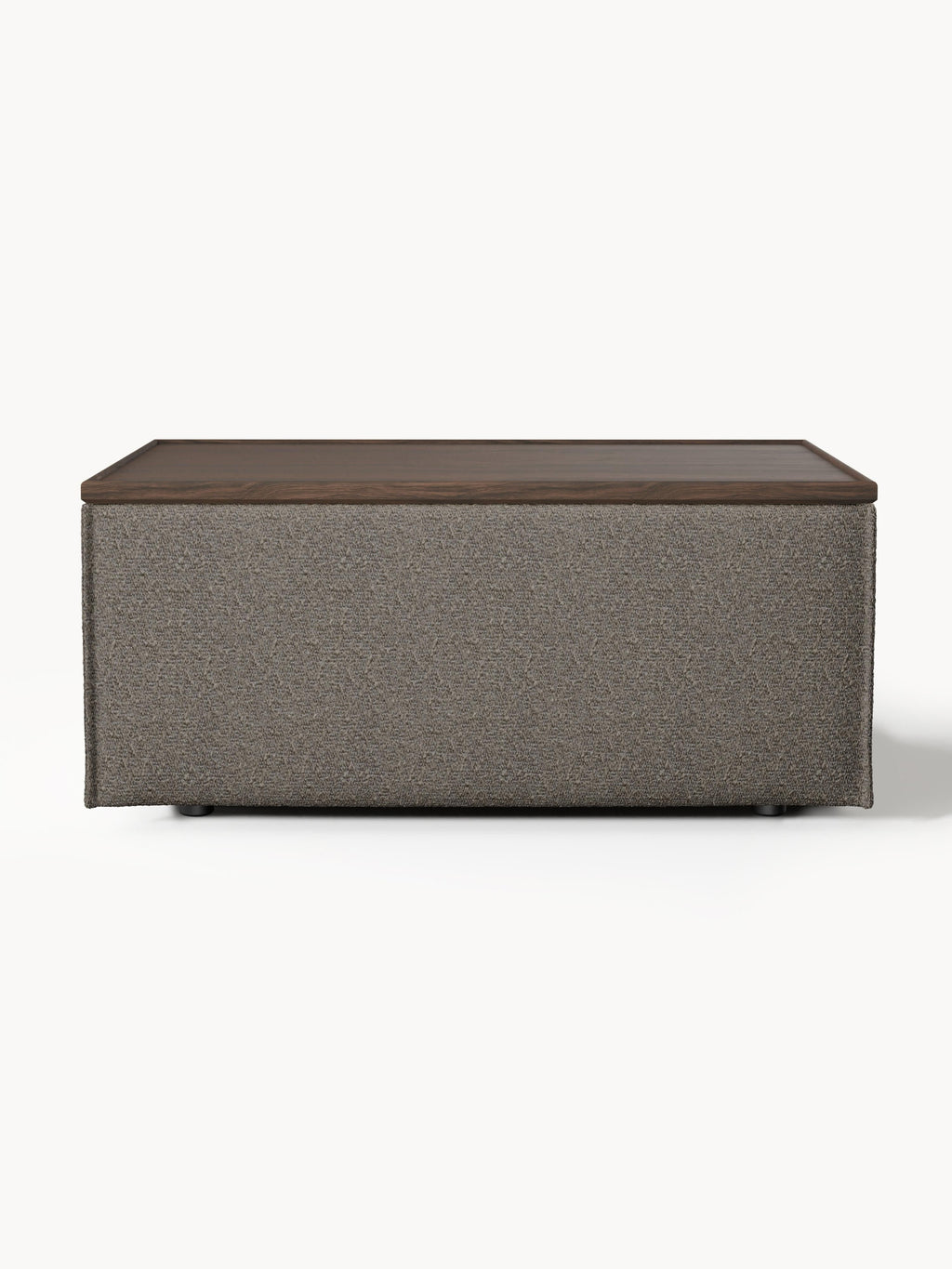 Sofa-Hocker Lennon aus Bouclé mit Stauraum