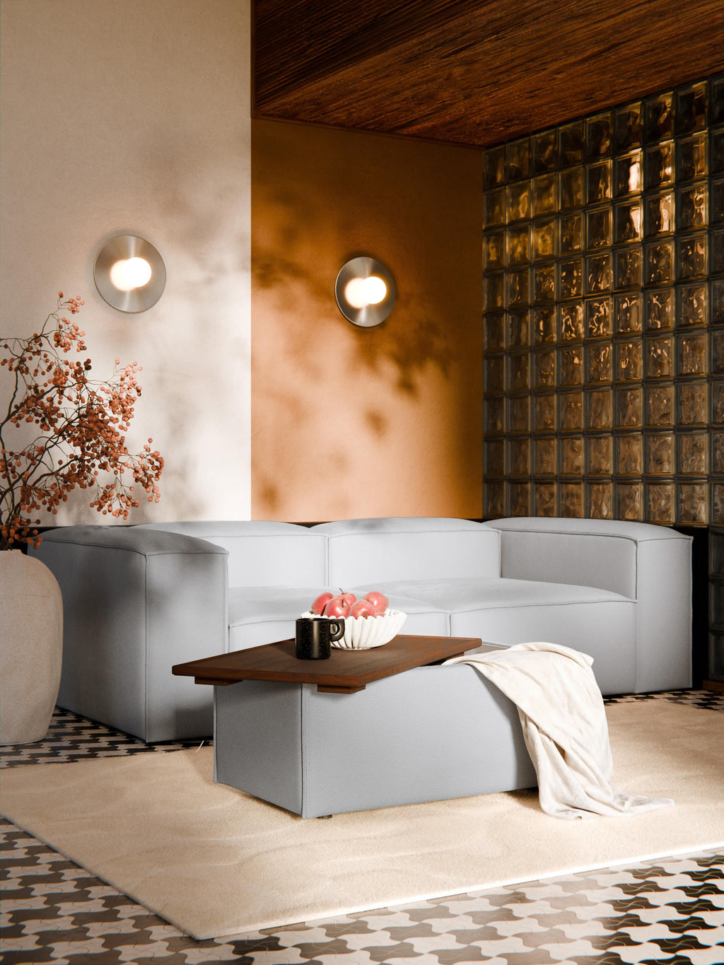 Sofa-Hocker Lennon mit Stauraum