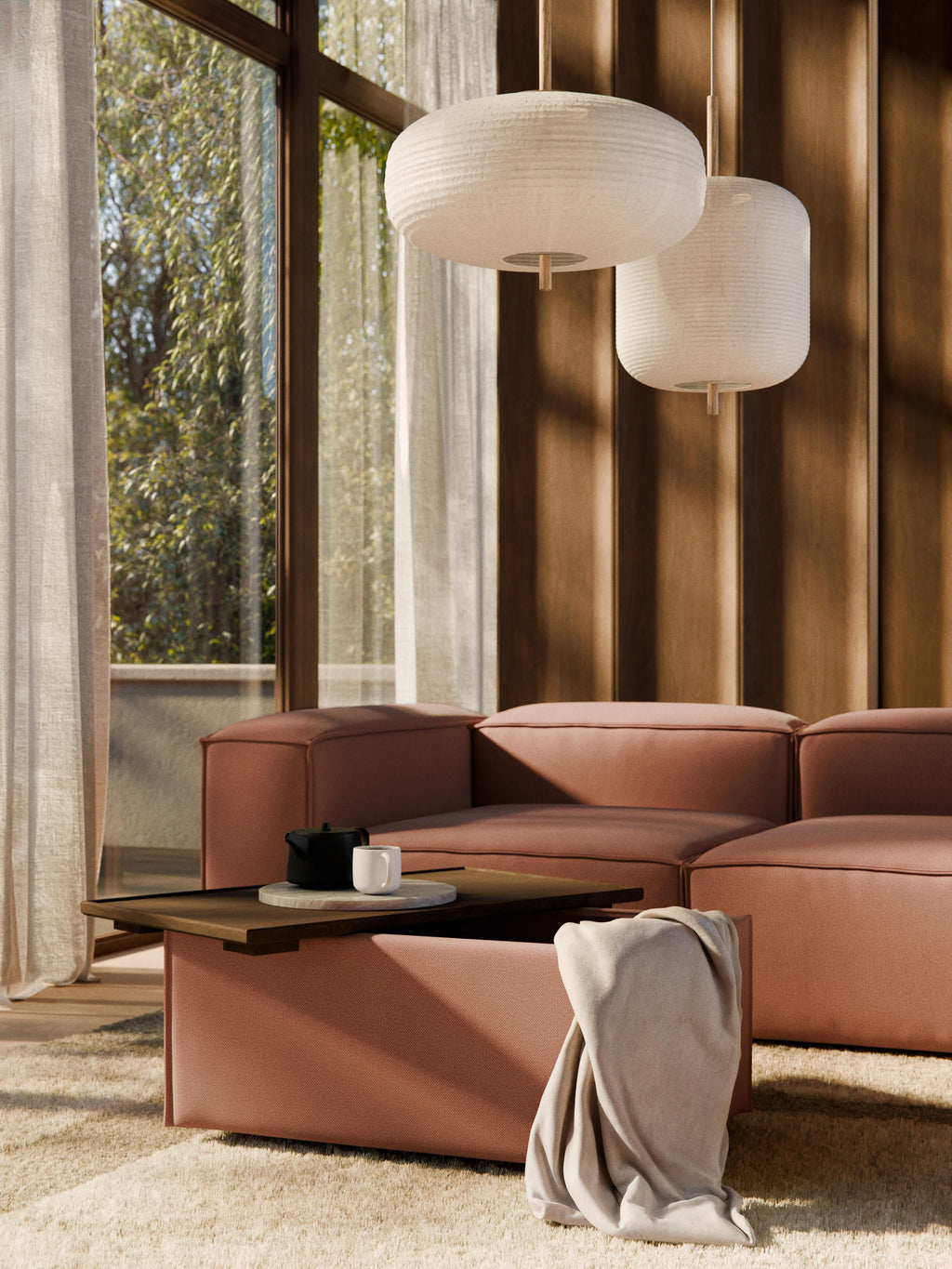 Sofa-Hocker Lennon mit Stauraum