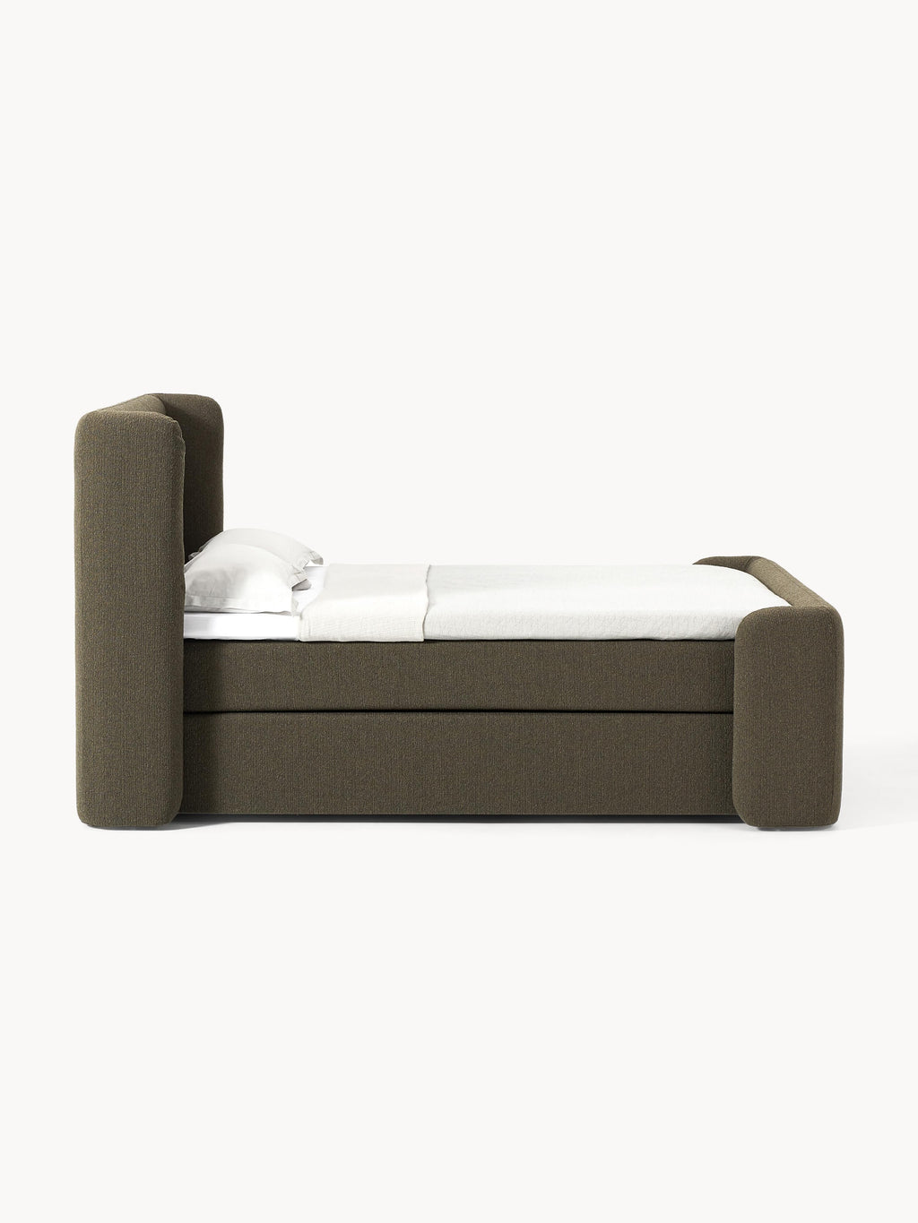 Bouclé-Boxspringbett Perla