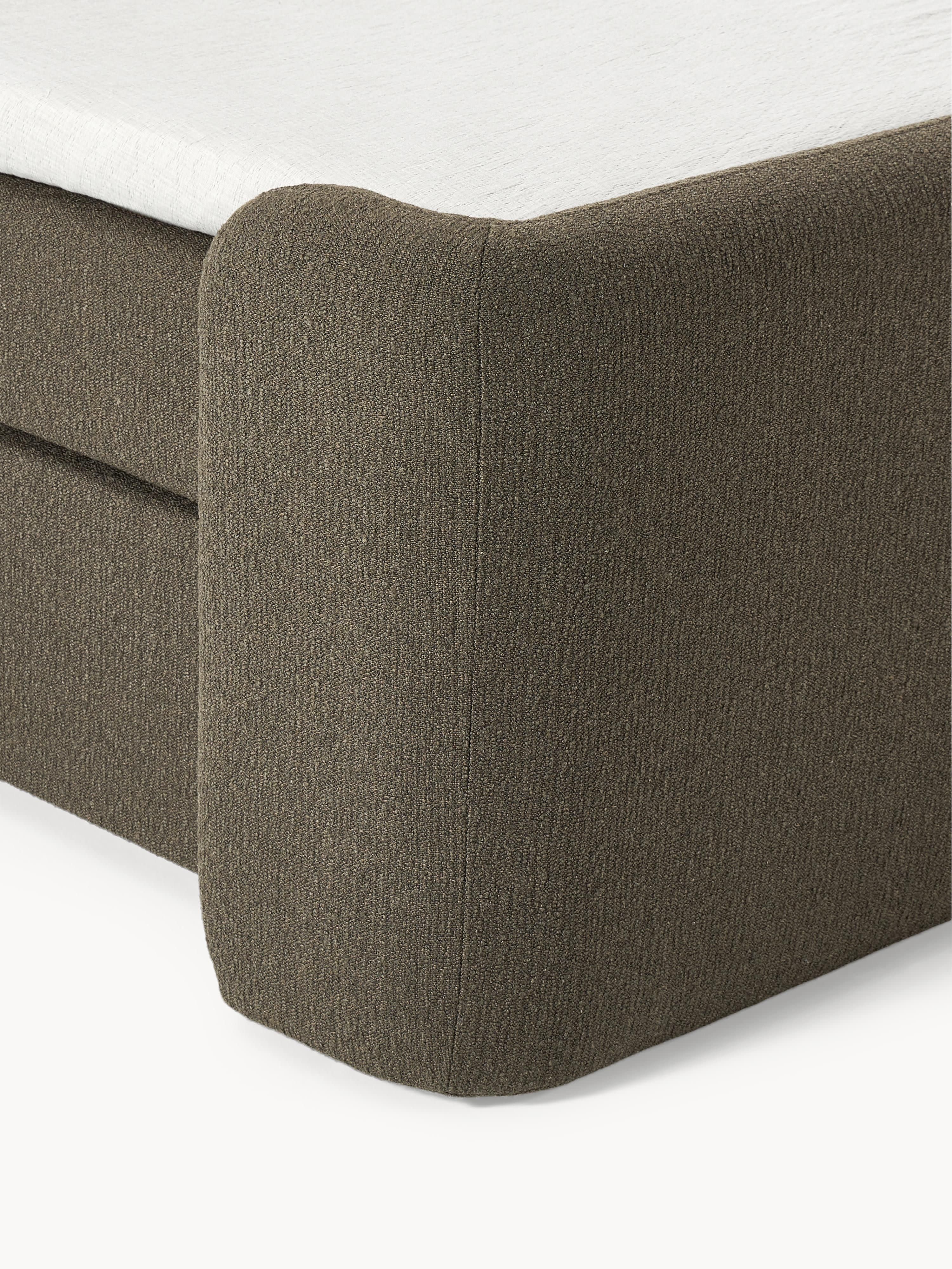 Bouclé-Boxspringbett Perla