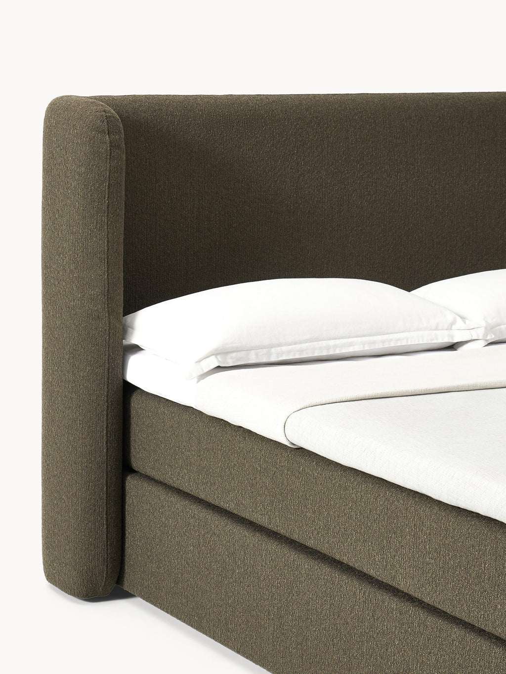 Bouclé-Boxspringbett Perla