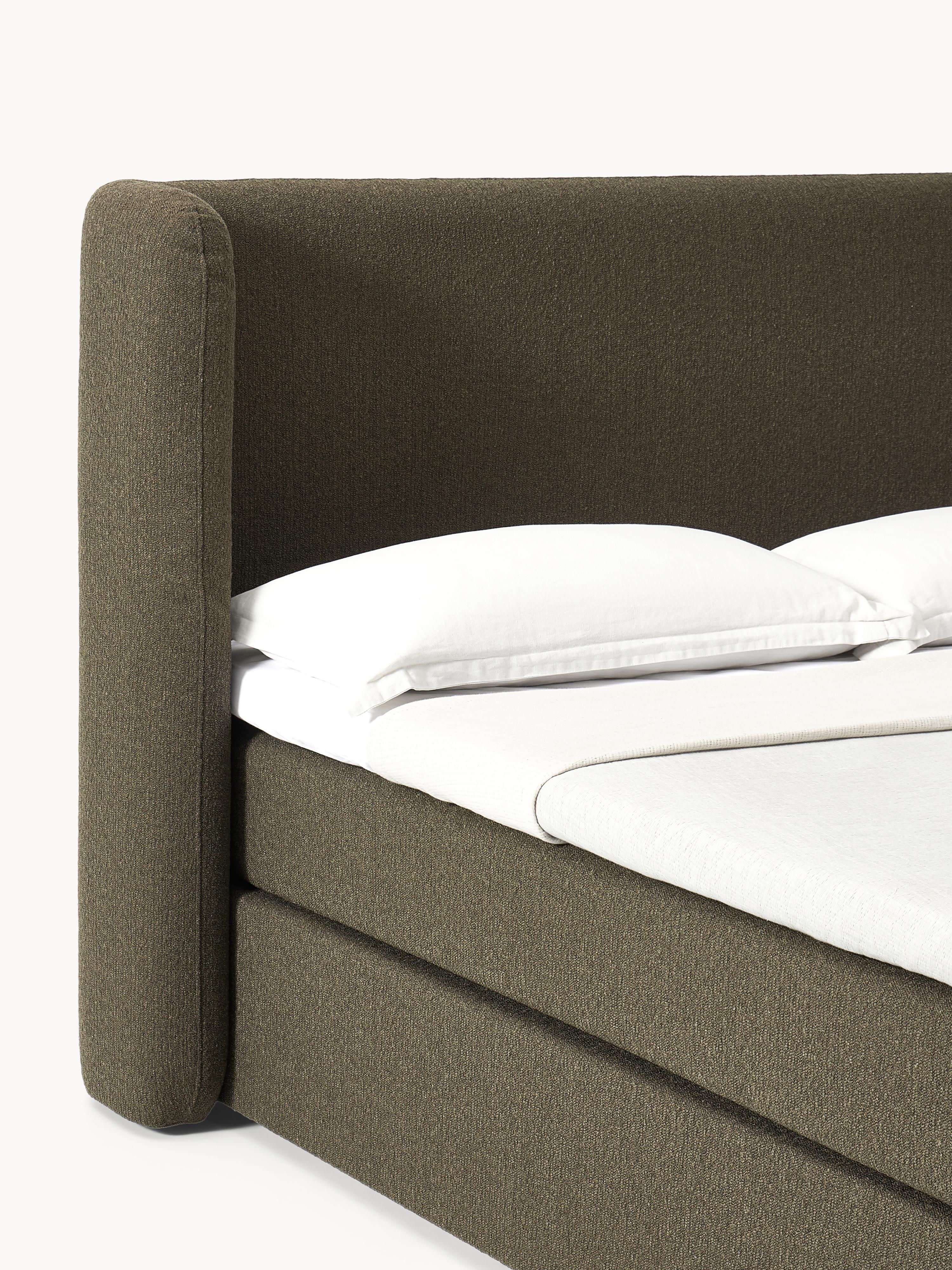 Bouclé-Boxspringbett Perla