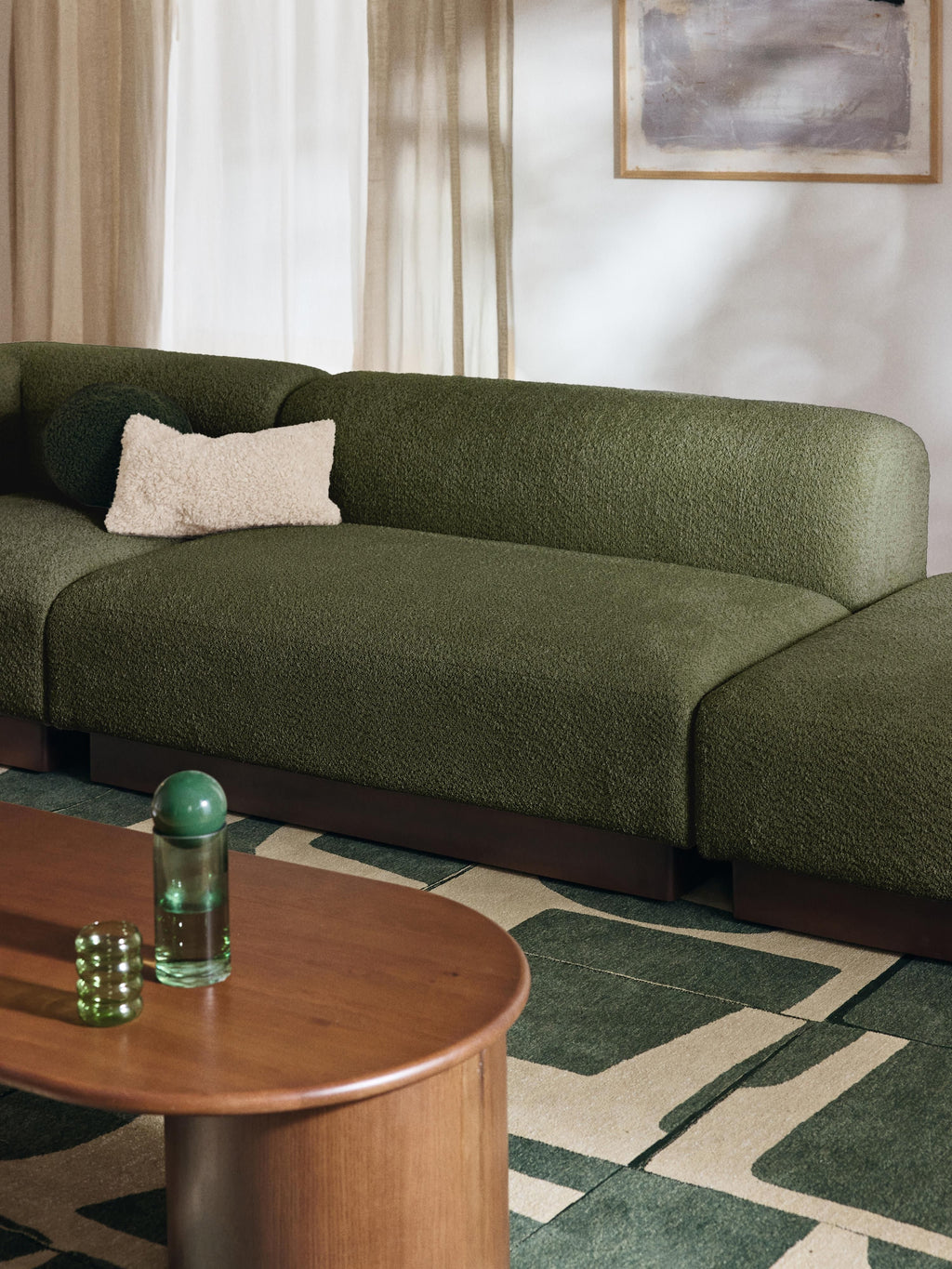 Sofa Natalie (2-Sitzer) aus Teddy-Bouclé