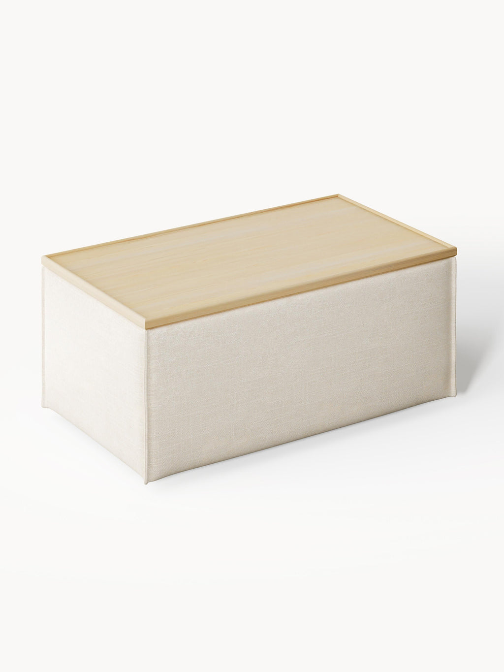 Sofa-Hocker Lennon aus Leinen-Mix mit Stauraum