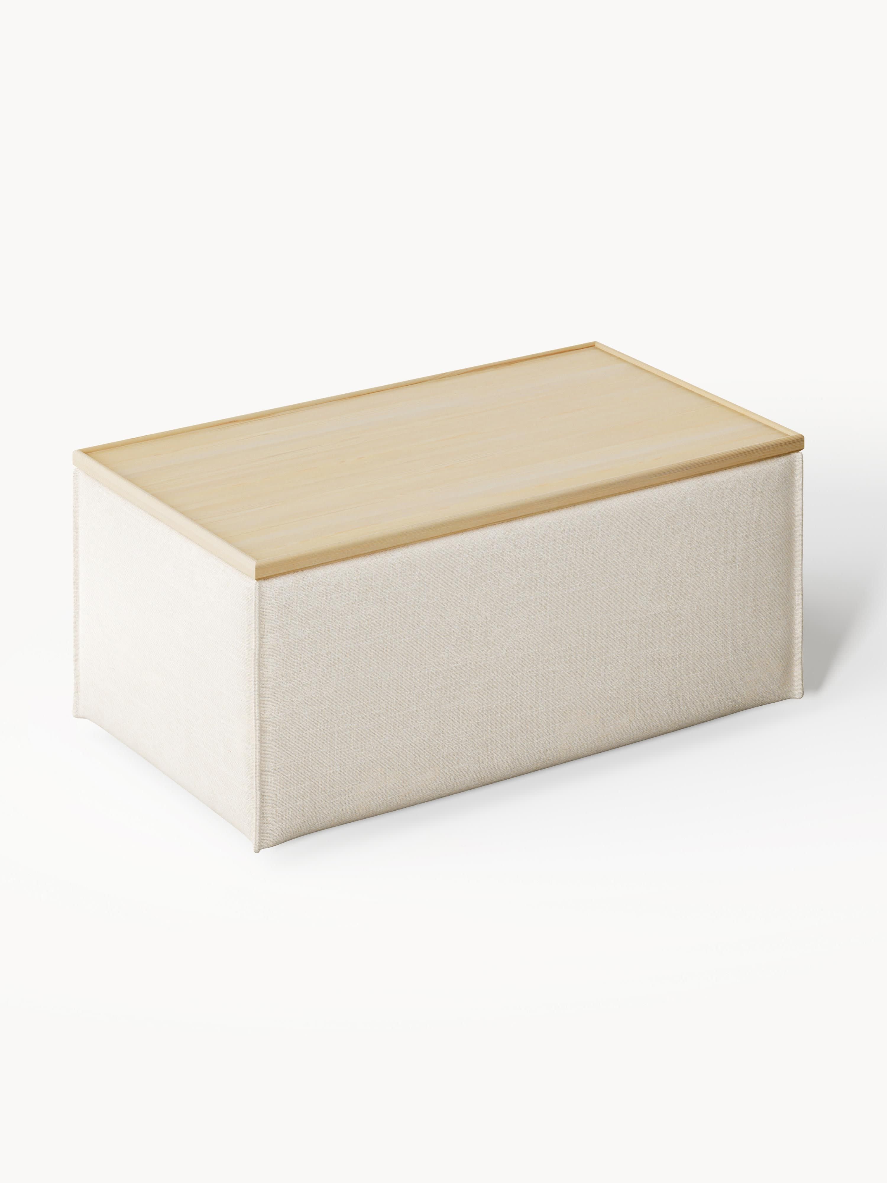 Sofa-Hocker Lennon aus Leinen-Mix mit Stauraum