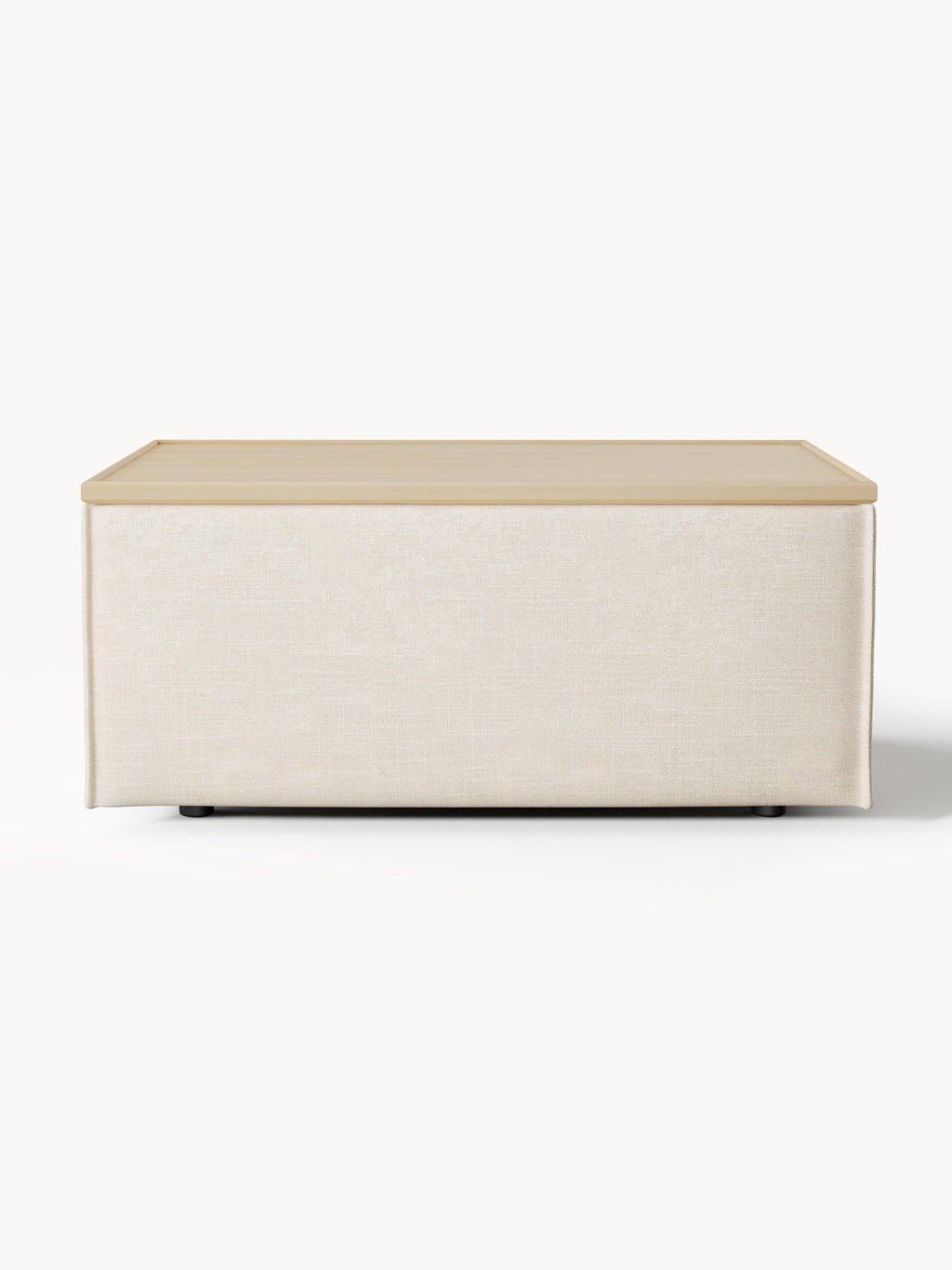 Sofa-Hocker Lennon aus Leinen-Mix mit Stauraum