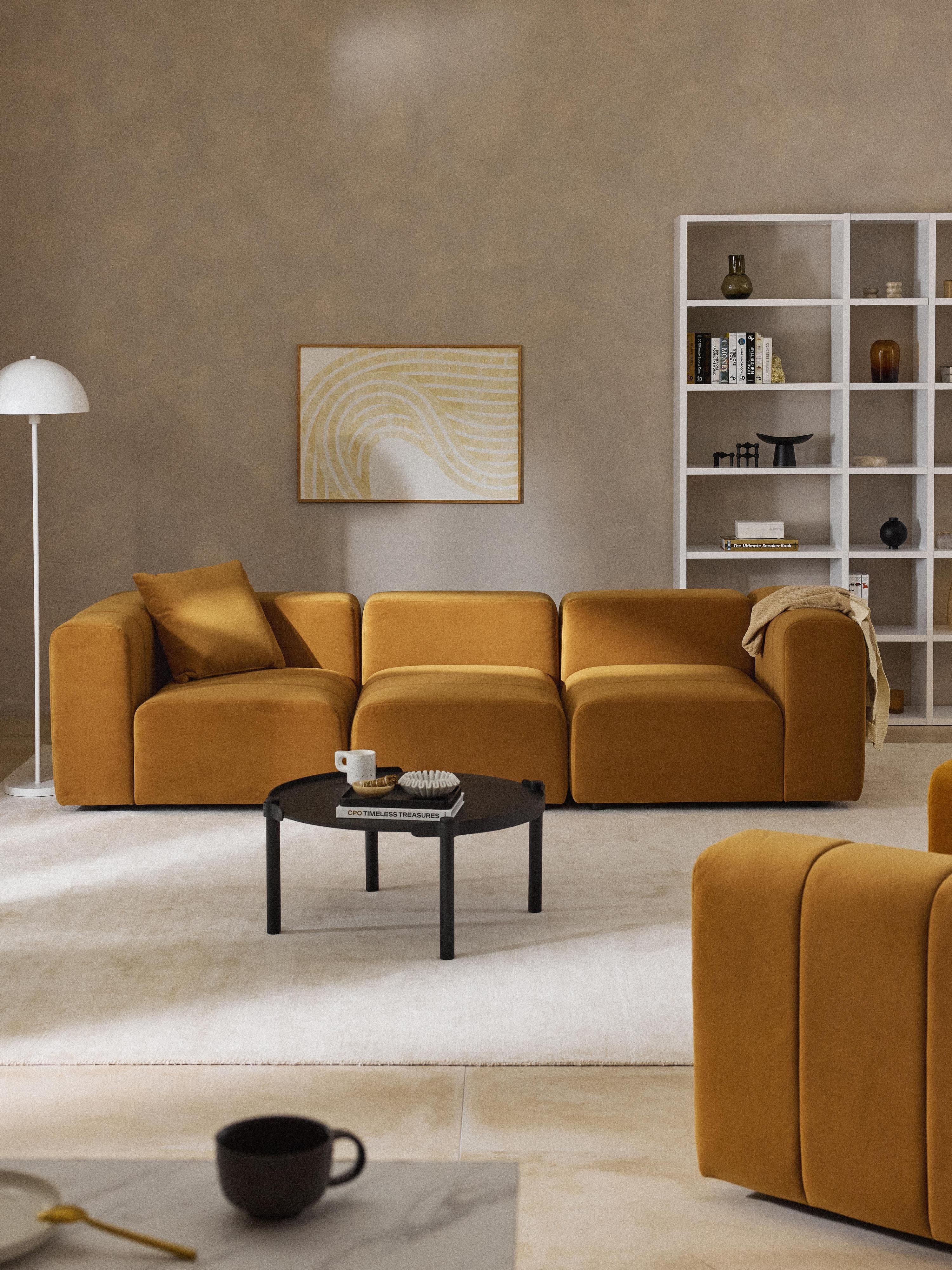Modulares Samt-Sofa Lena (4-Sitzer)
