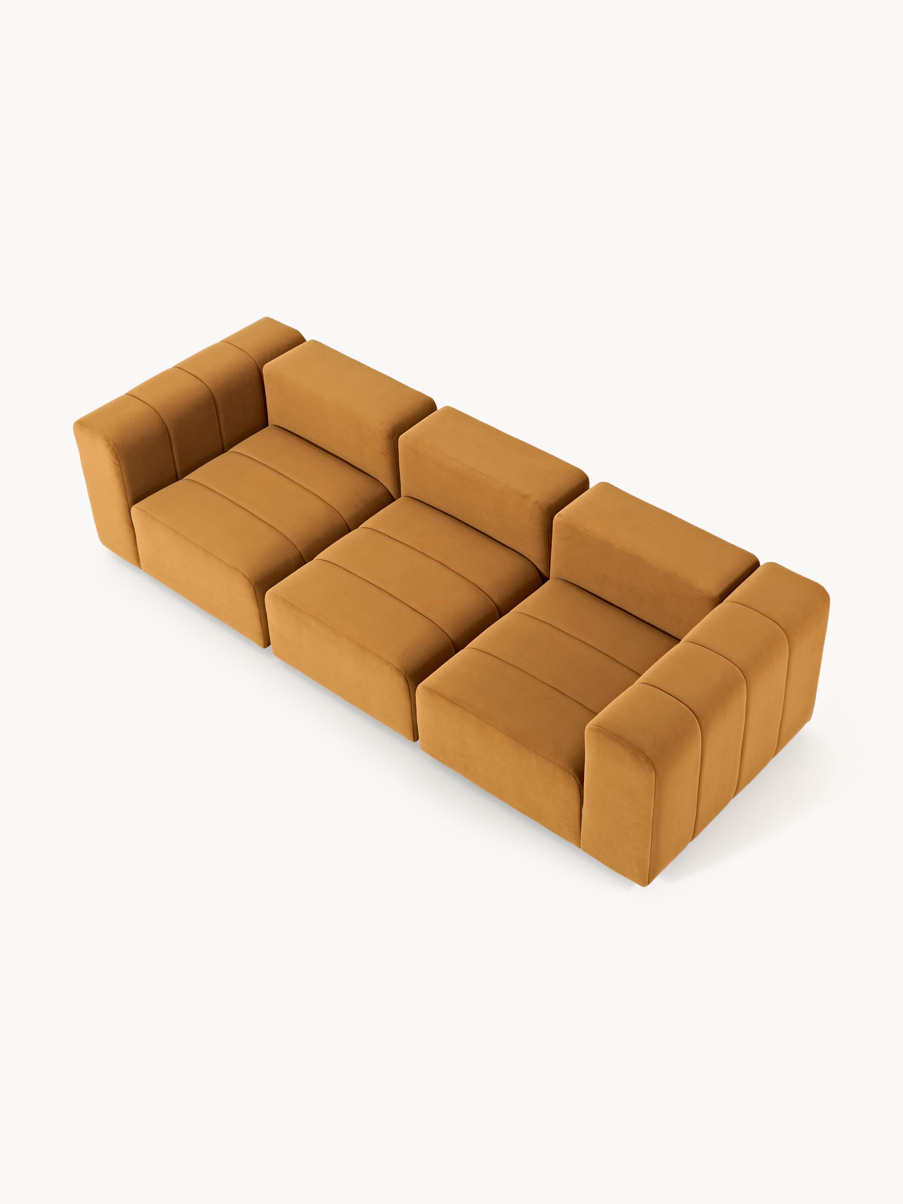 Modulares Samt-Sofa Lena (4-Sitzer)