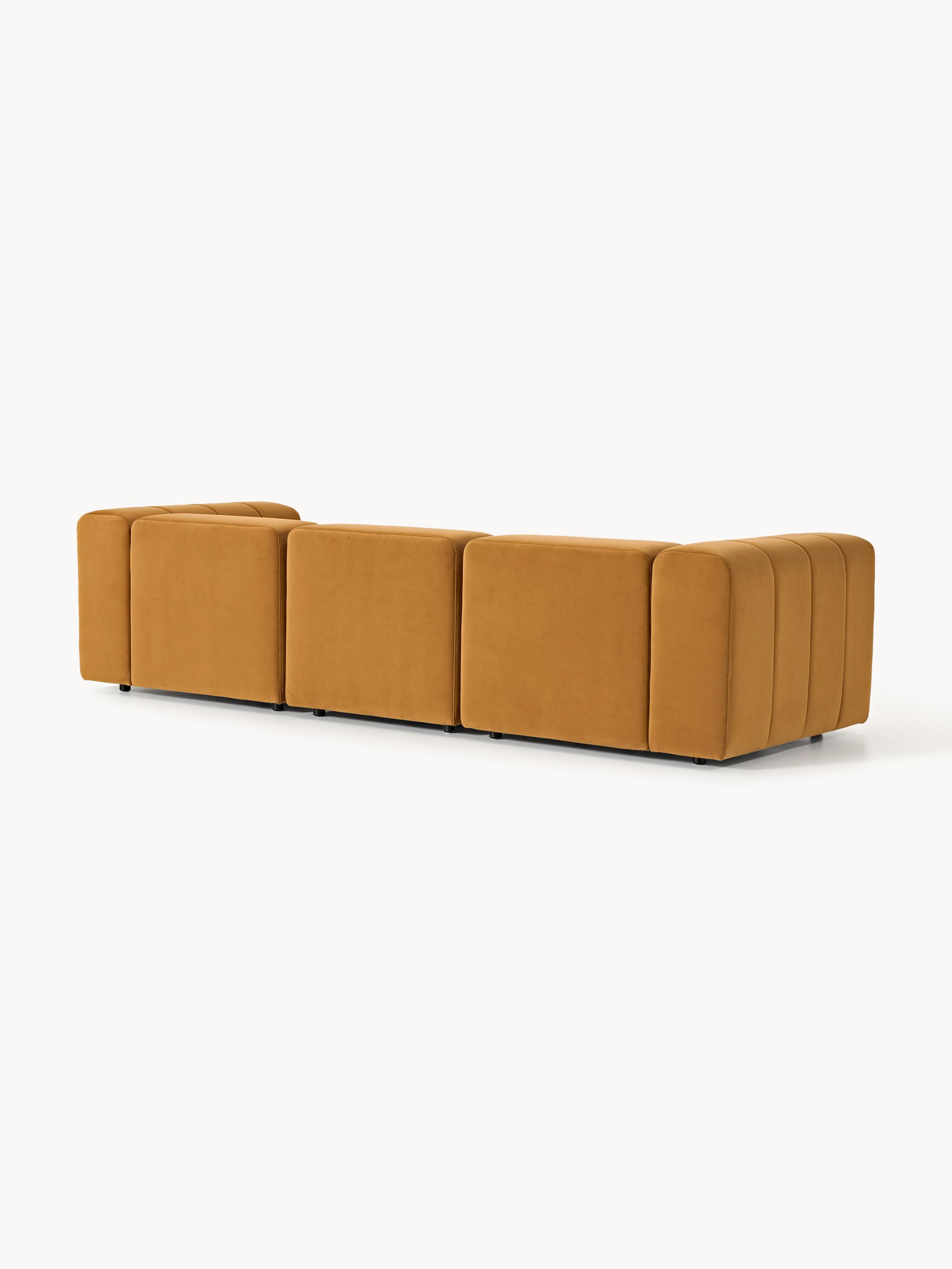 Modulares Samt-Sofa Lena (4-Sitzer)