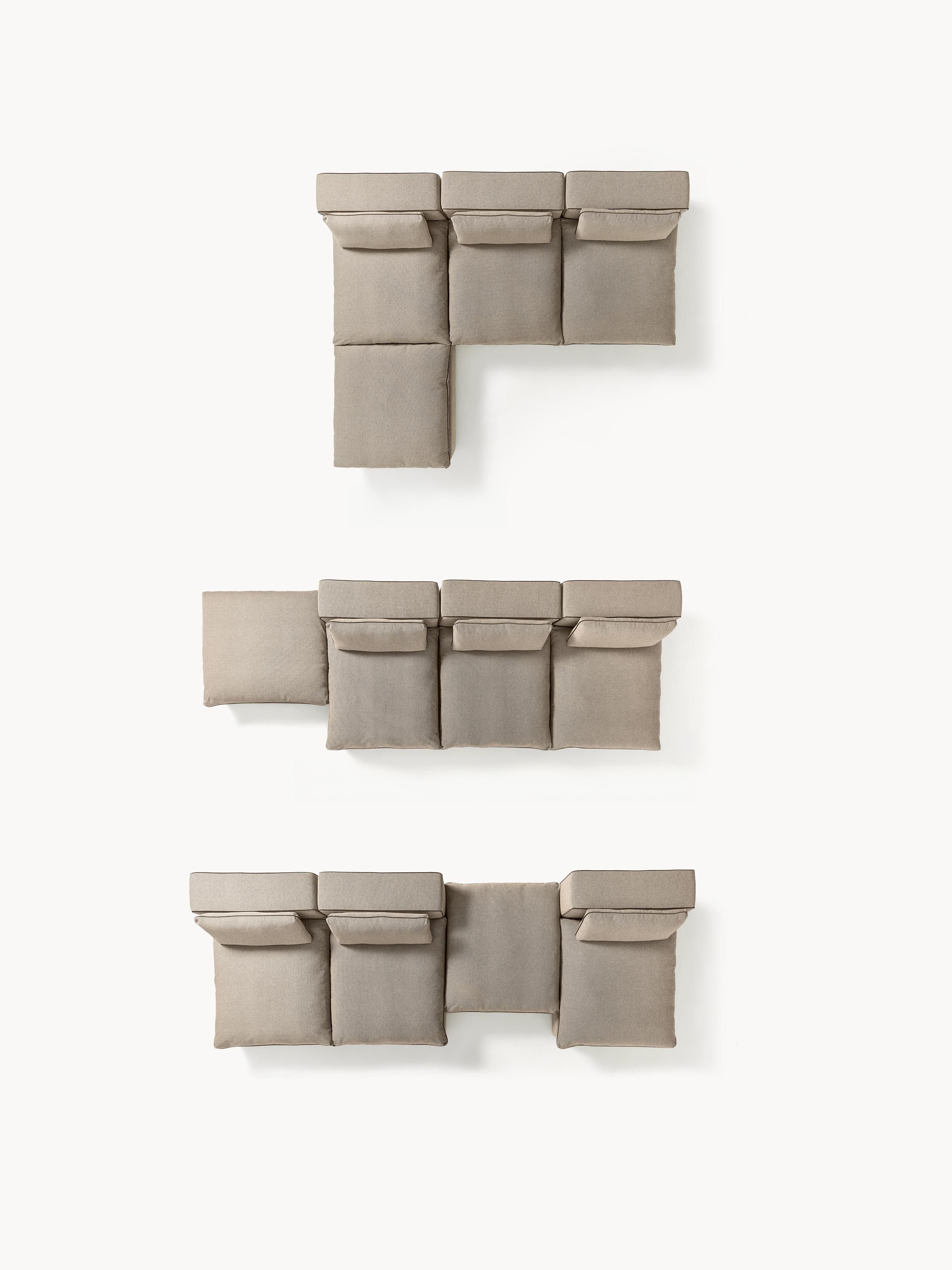 Modulares XL-Sofa Felix mit Hocker (links/rechts)