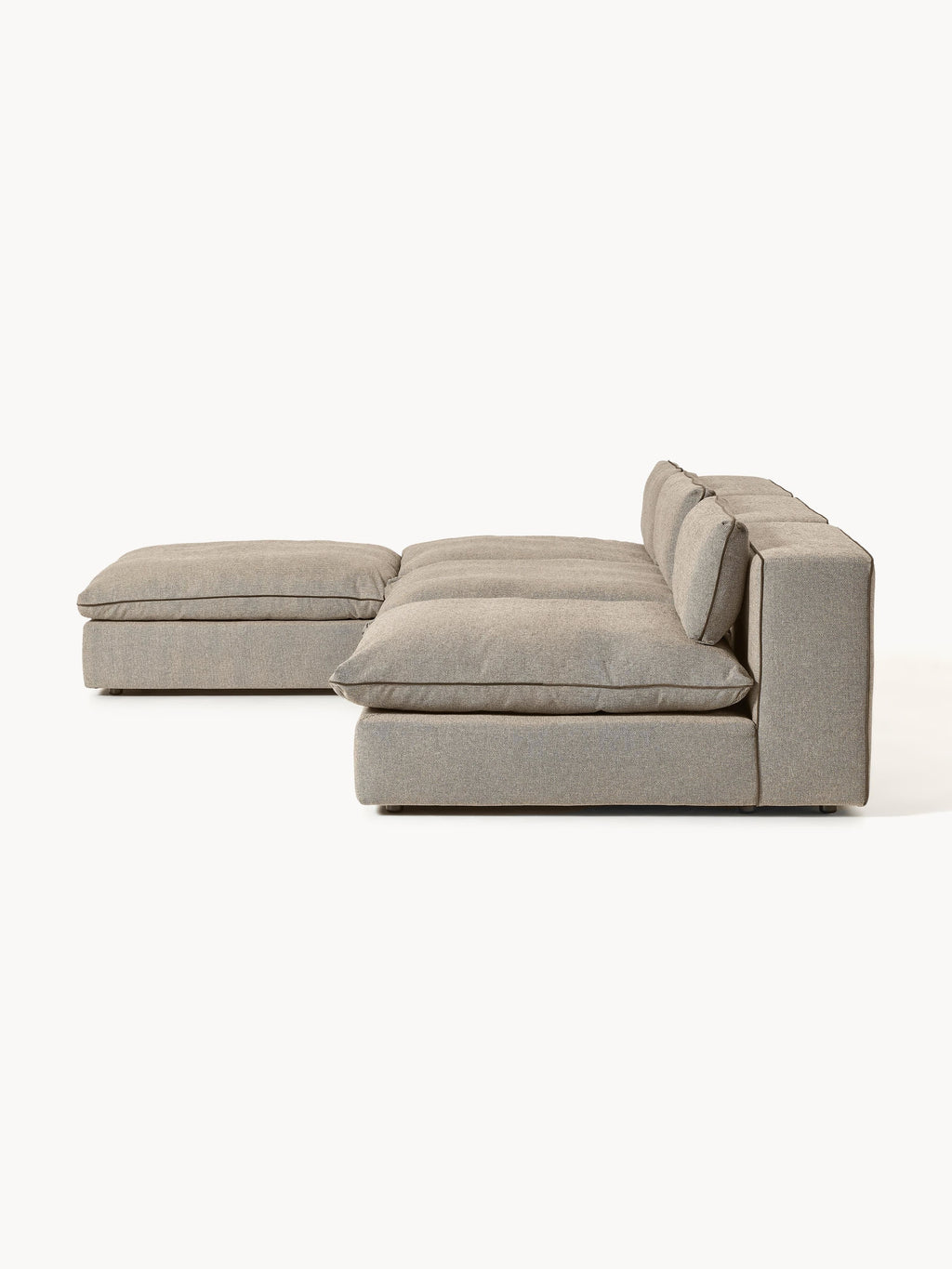 Modulares XL-Sofa Felix mit Hocker (links/rechts)