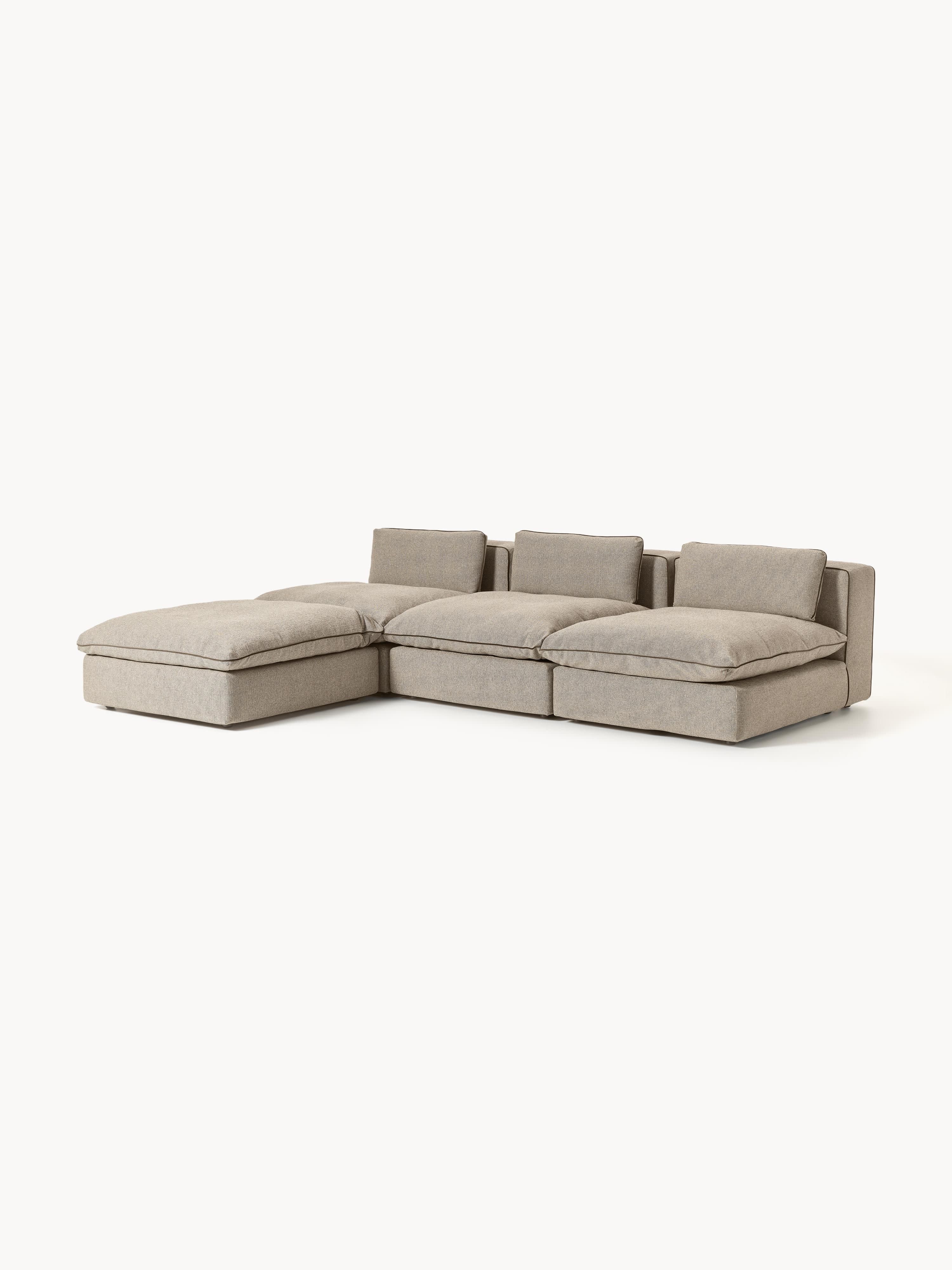 Modulares XL-Sofa Felix mit Hocker (links/rechts)