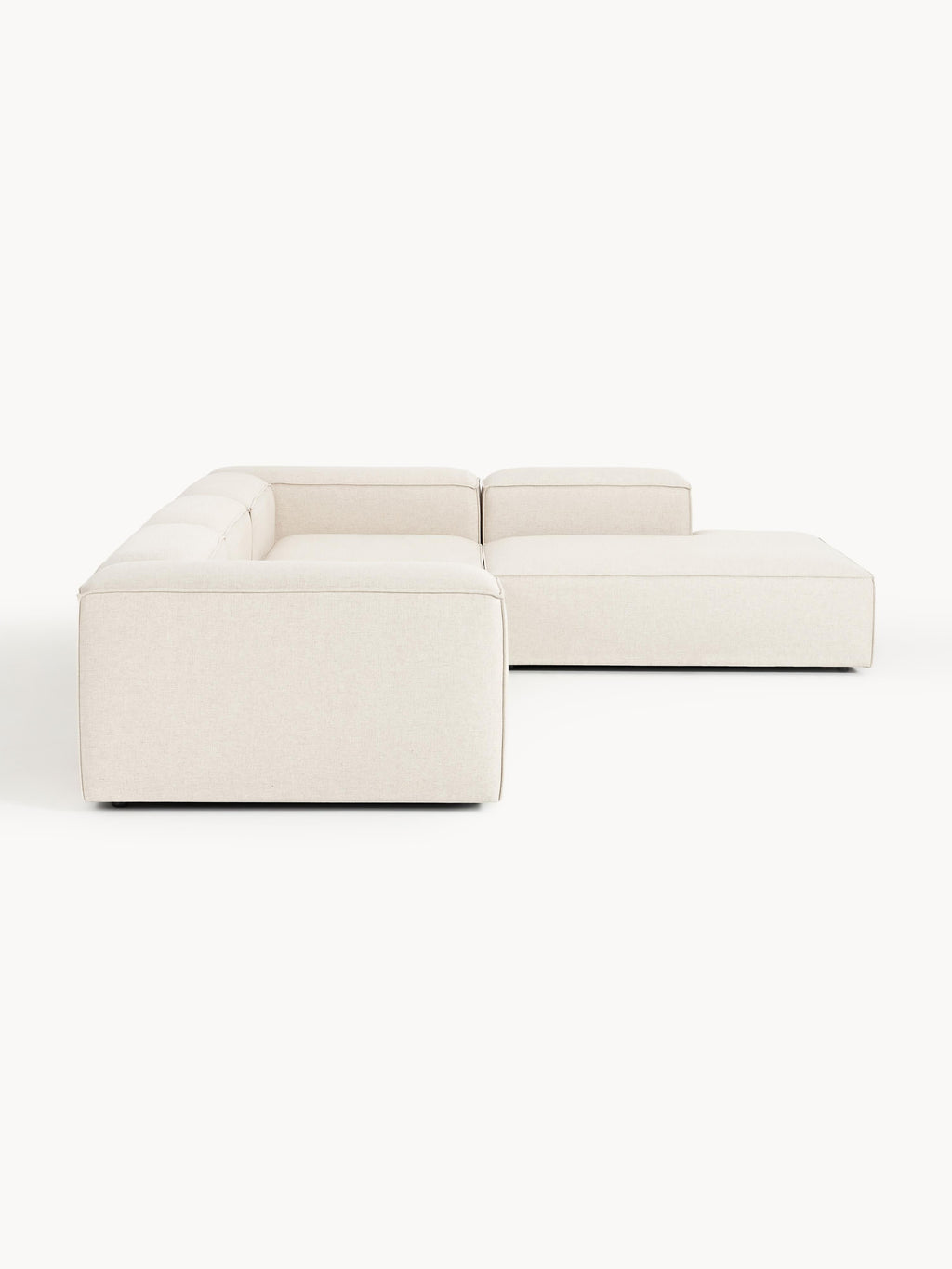 Modulares XL-Ecksofa Lennon (4-Sitzer) aus Leinen-Mix