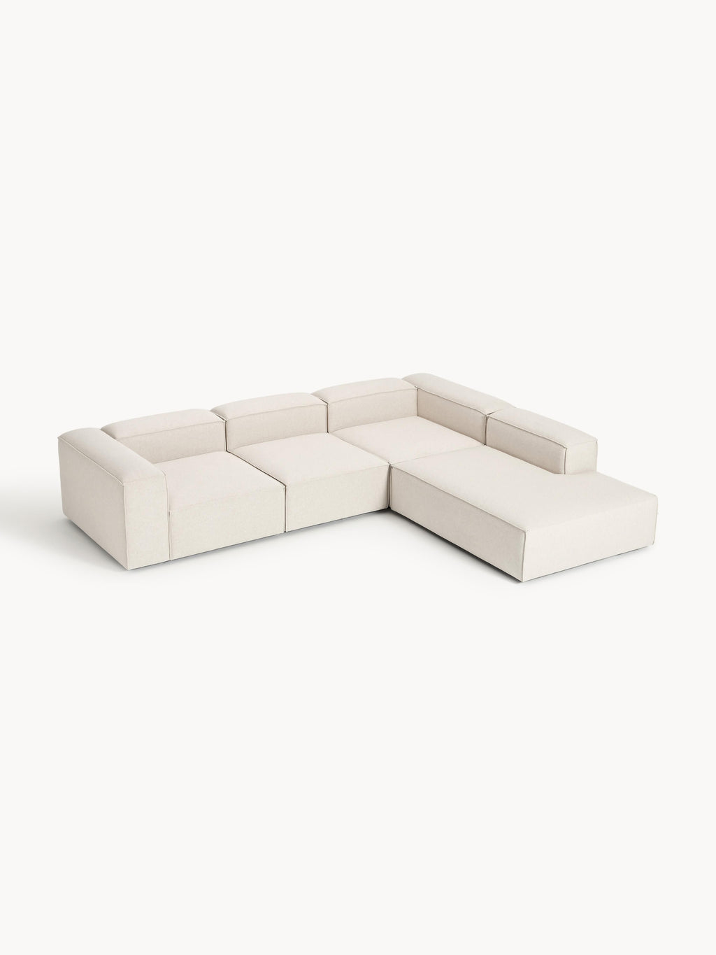 Galeriebild 1 - Modulares XL-Ecksofa Lennon (4-Sitzer) aus Leinen-Mix