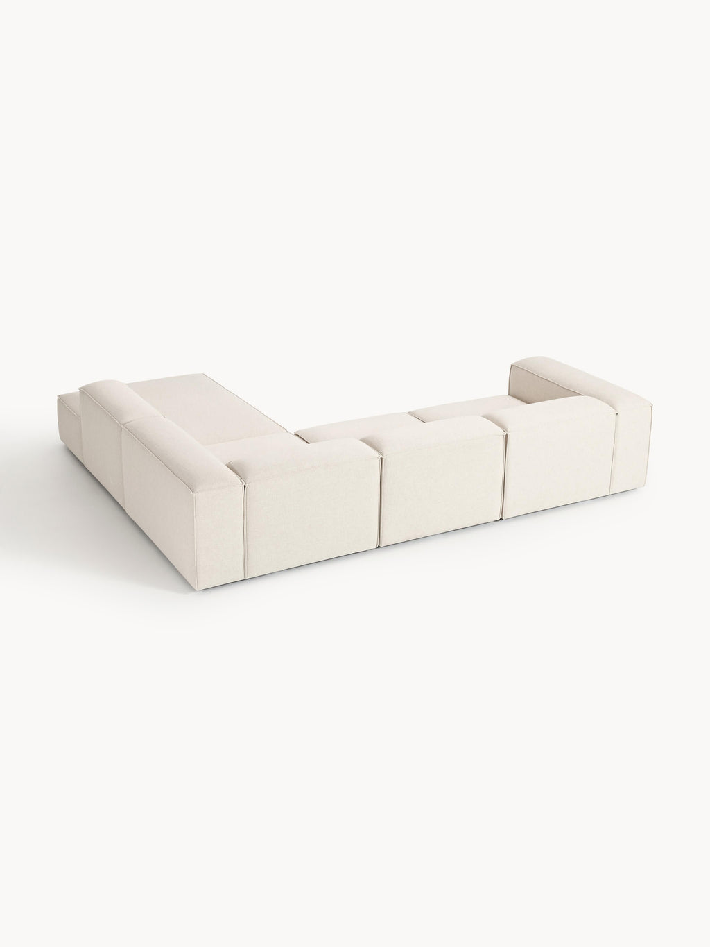 Modulares XL-Ecksofa Lennon (4-Sitzer) aus Leinen-Mix