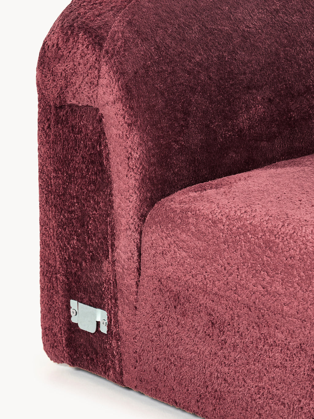 Rundes Teddy-Bouclé-Eckmodul Wolke