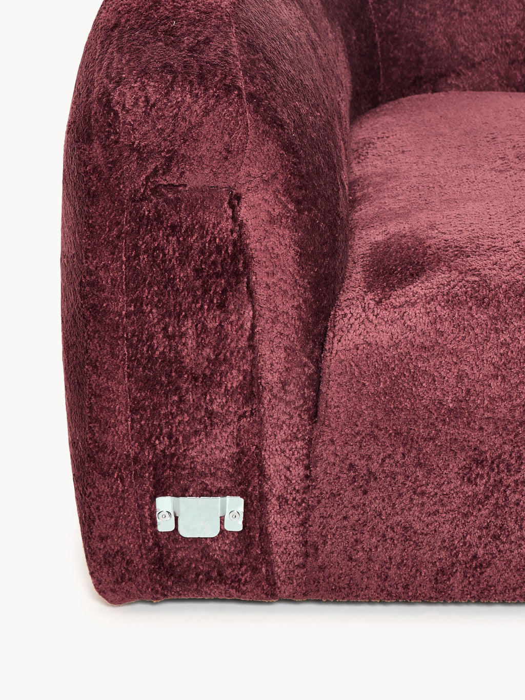 Rundes Teddy-Bouclé-Eckmodul Wolke