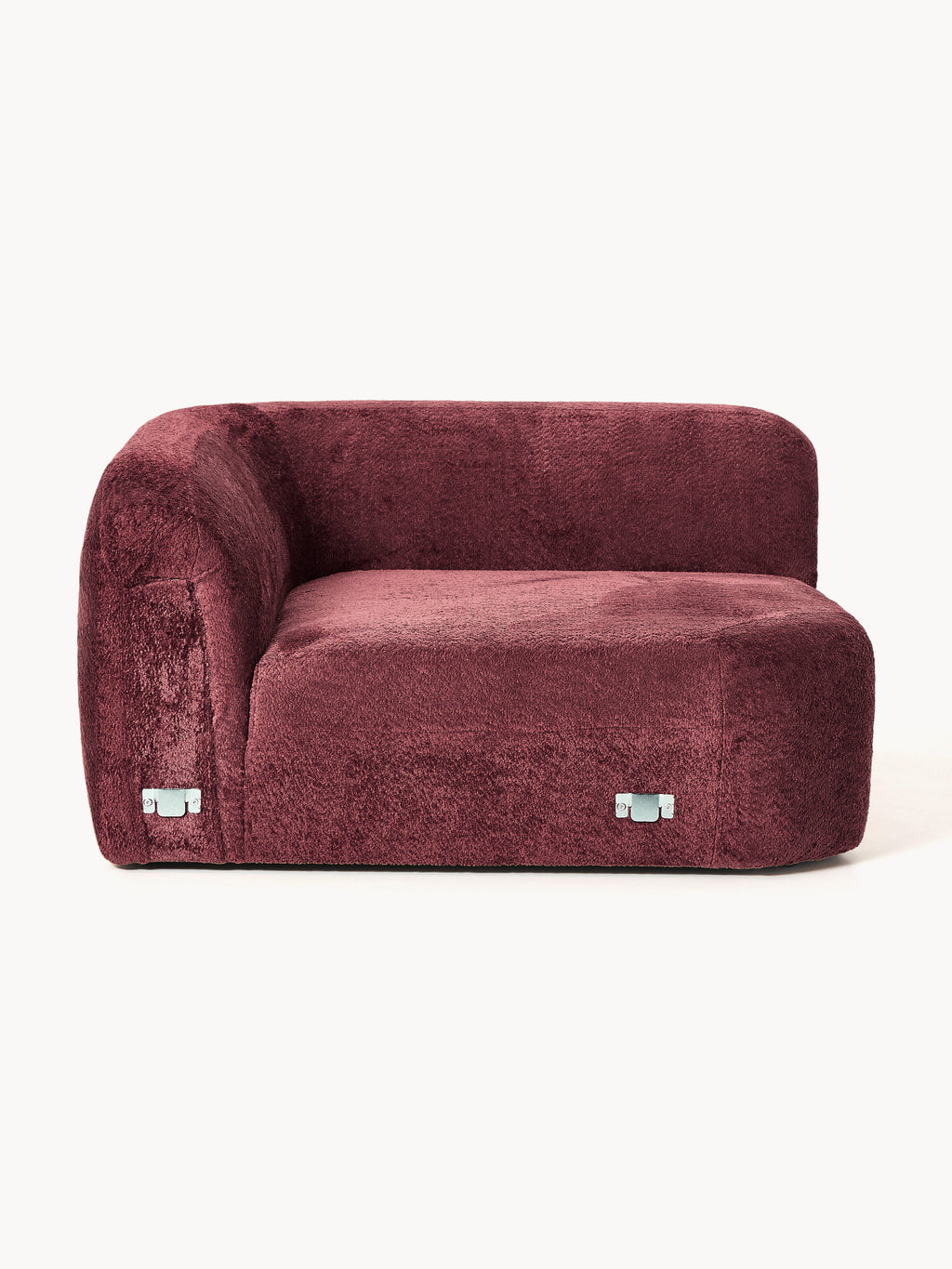 Rundes Teddy-Bouclé-Eckmodul Wolke