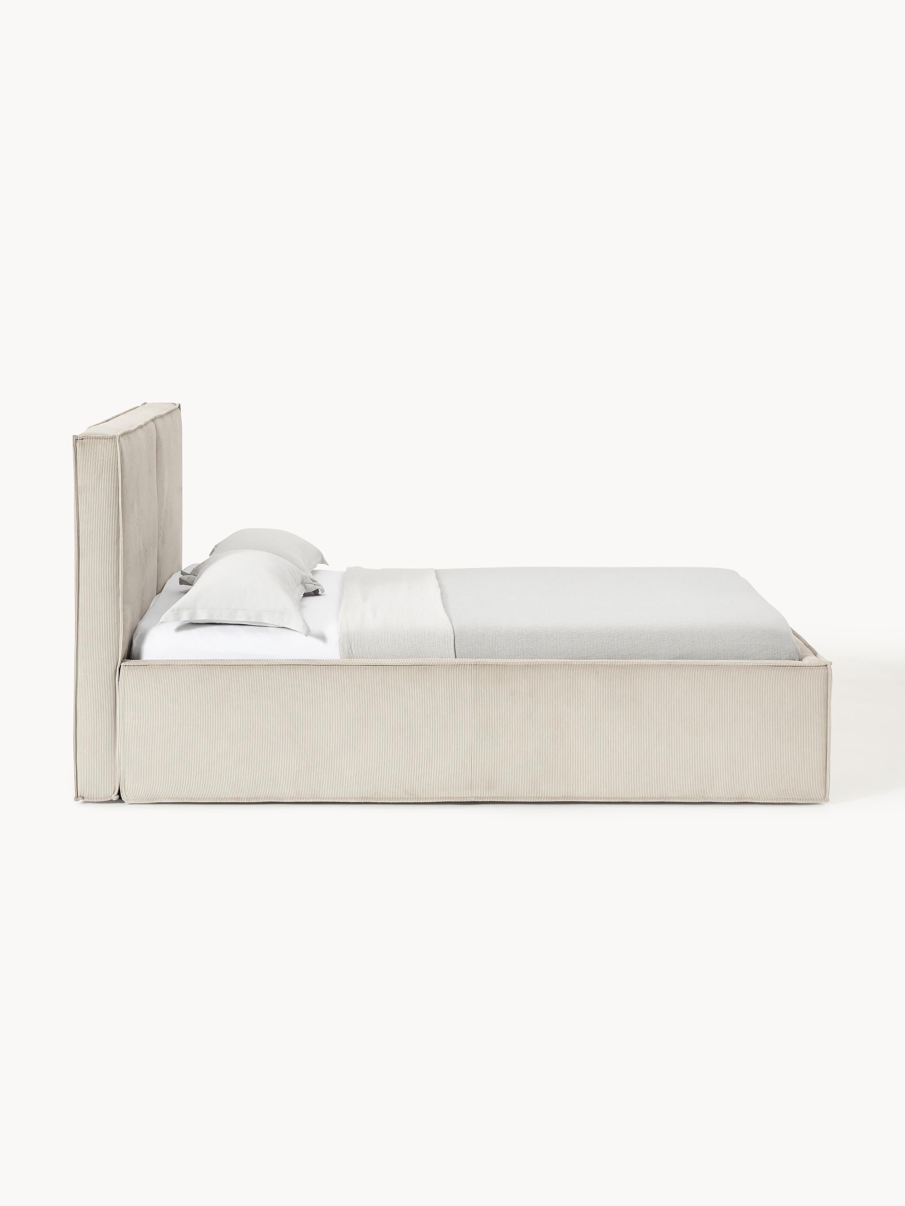 Cord-Polsterbett Dream mit Stauraum