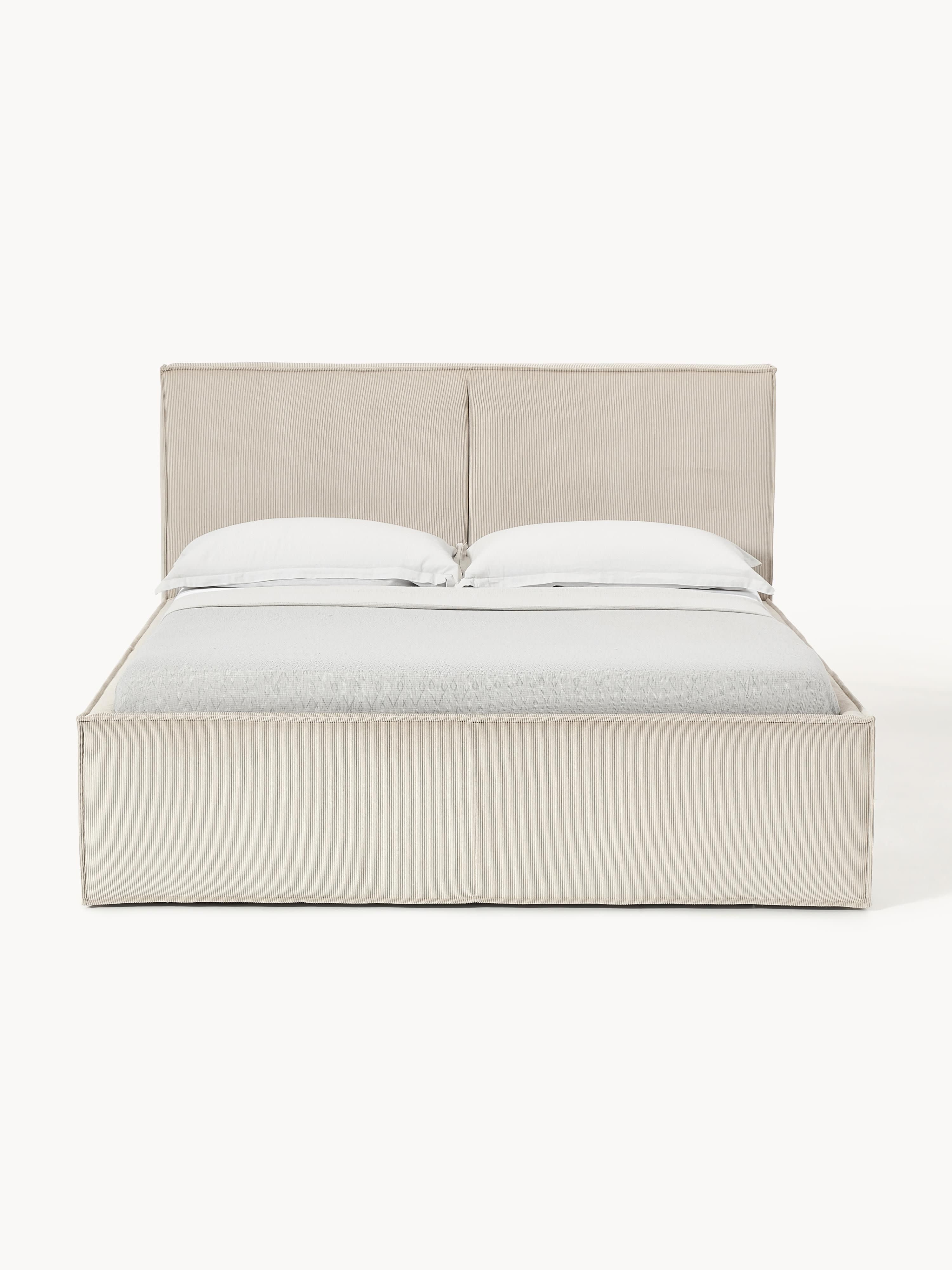 Cord-Polsterbett Dream mit Stauraum