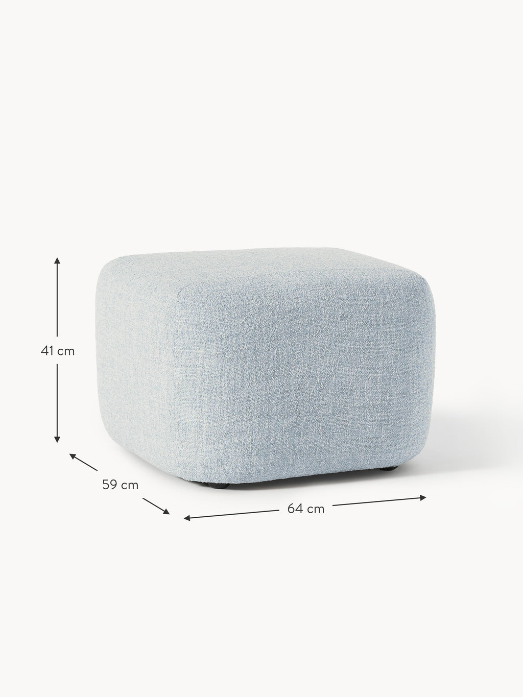 Sofa-Hocker Wolke aus Bouclé