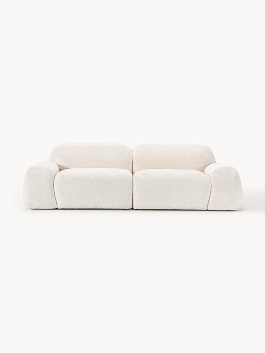 Galeriebild 1 - Modulares Teddy-Bouclé-Sofa Wolke (3-Sitzer)