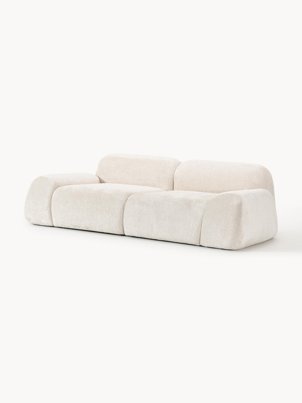 Modulares Teddy-Bouclé-Sofa Wolke (3-Sitzer)