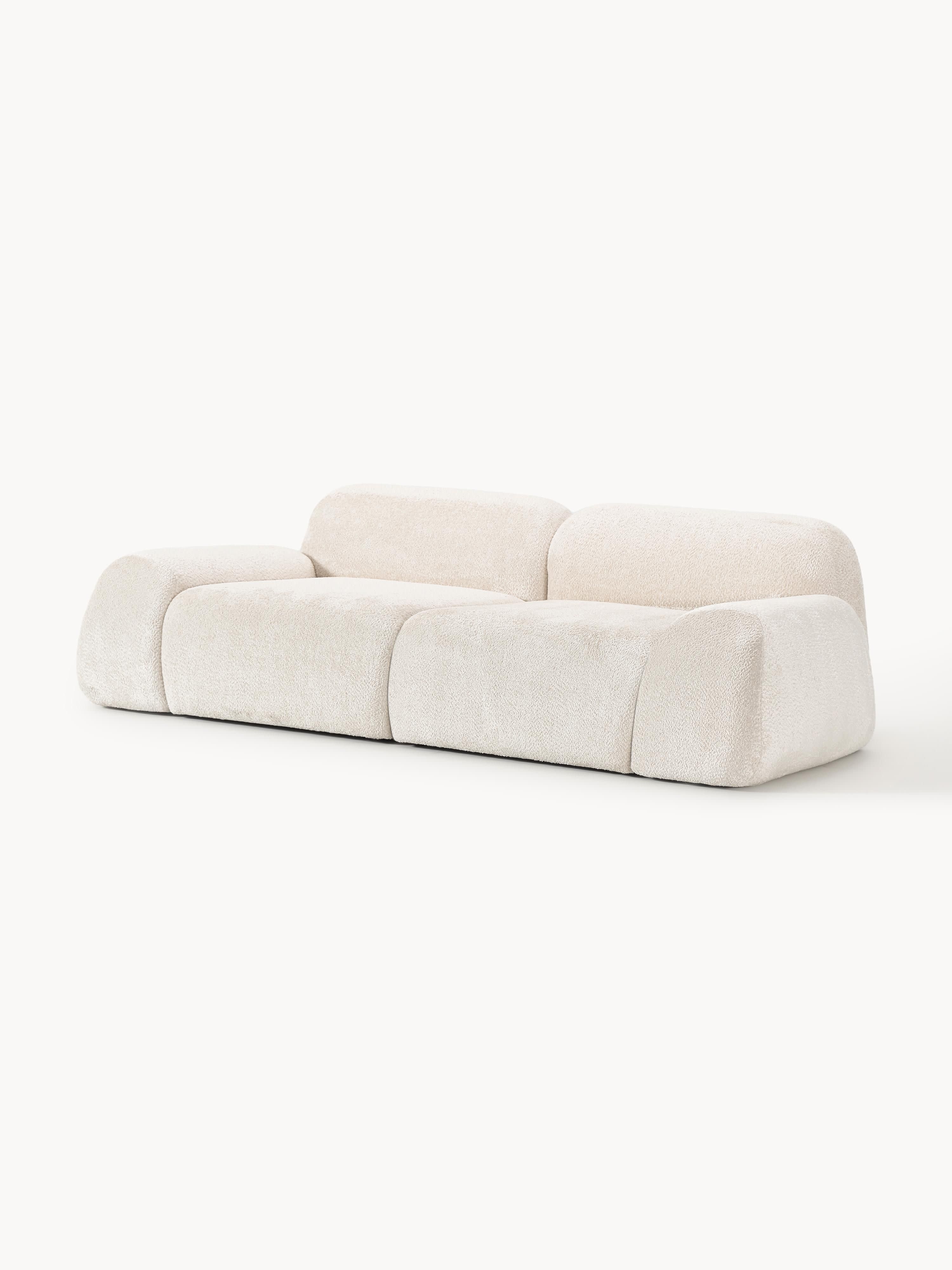 Modulares Teddy-Bouclé-Sofa Wolke (3-Sitzer)