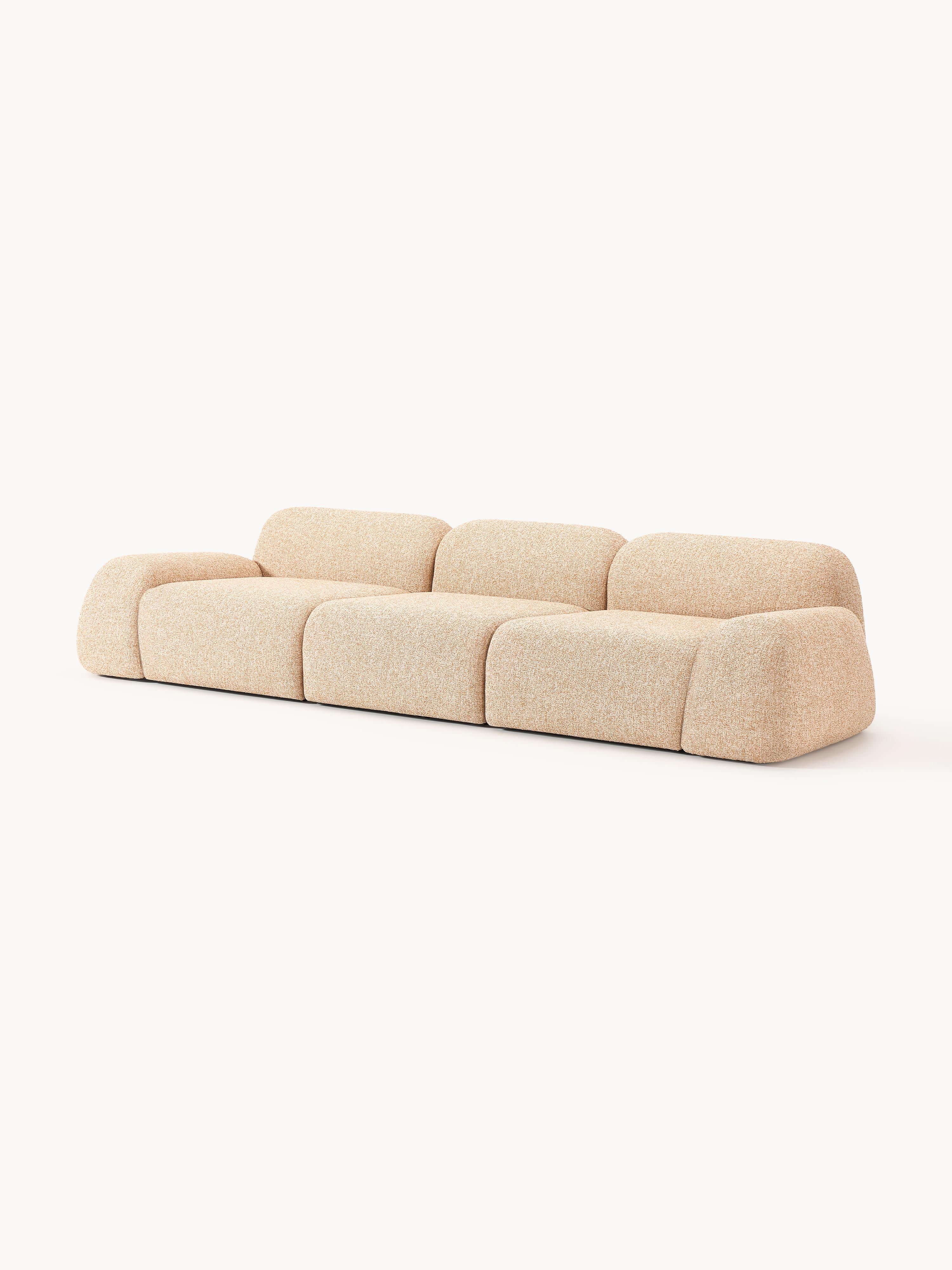 Modulares Bouclé-Sofa Wolke (4-Sitzer)